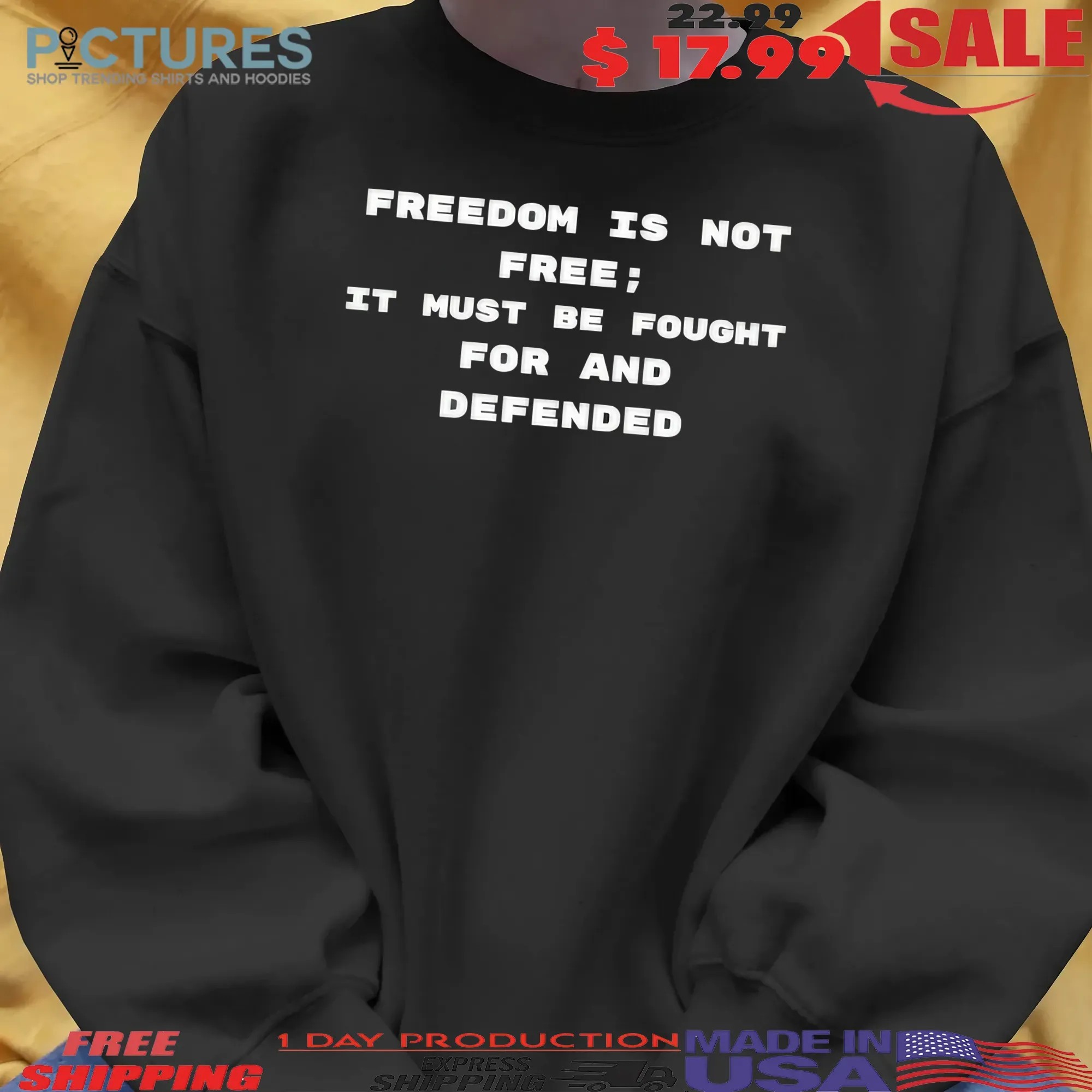 Freedom Is Not Free It Must Be Fought For And Defended Charlie Kirk 2025 T Shirt
