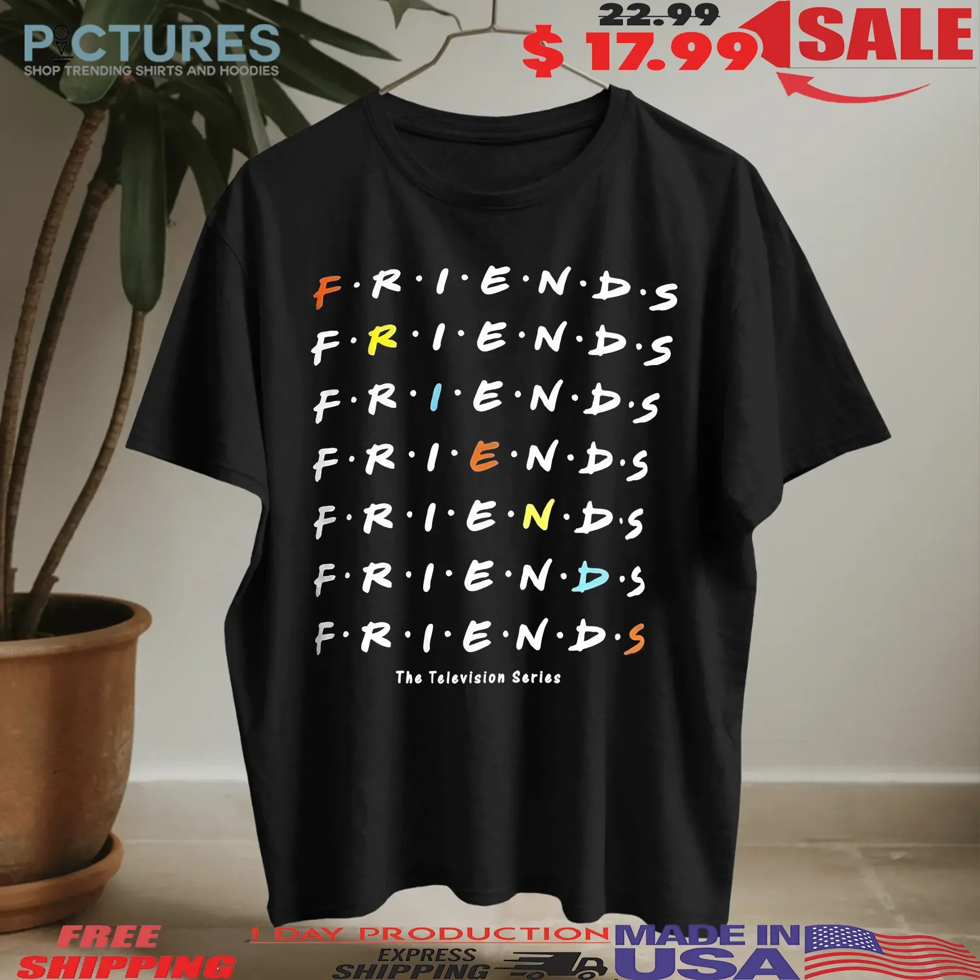 Friends TV Show Repeat Logo T Shirt