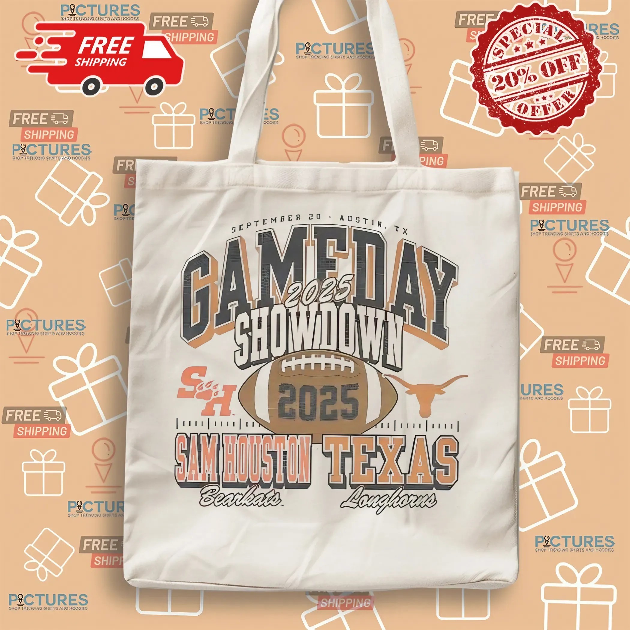 Gameday Showdown Sam Houston State Bearkats And Texas Longhorns Football 2025 Vintage T Shirt