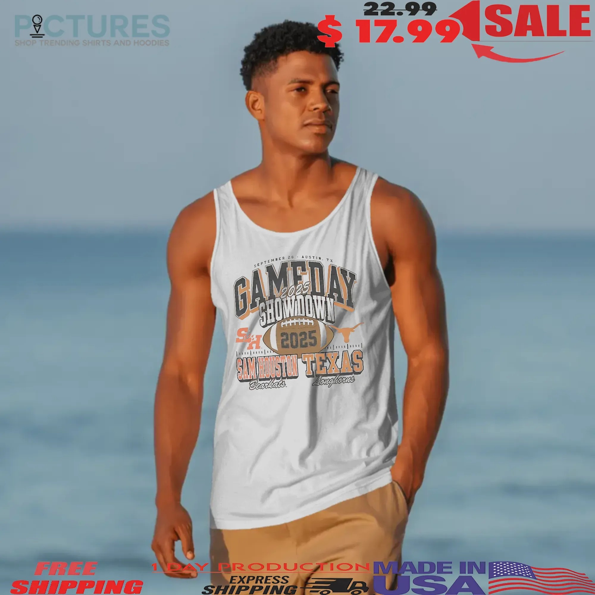 Gameday Showdown Sam Houston State Bearkats And Texas Longhorns Football 2025 Vintage T Shirt