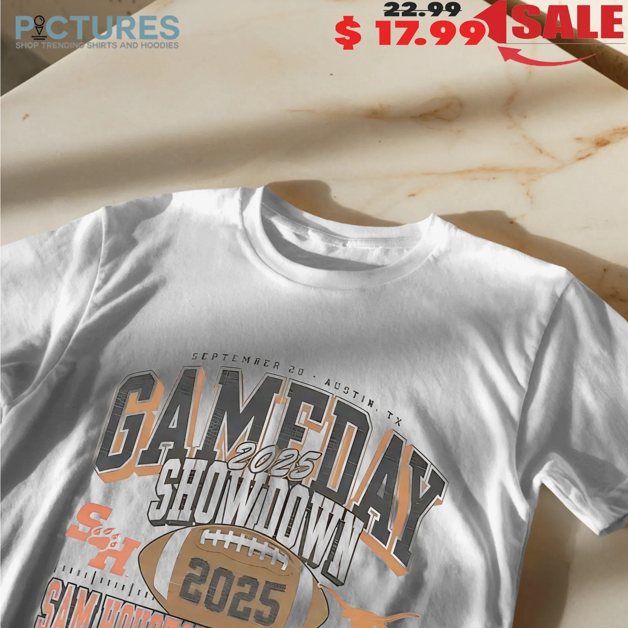 Gameday Showdown Sam Houston State Bearkats And Texas Longhorns Football 2025 Vintage T Shirt