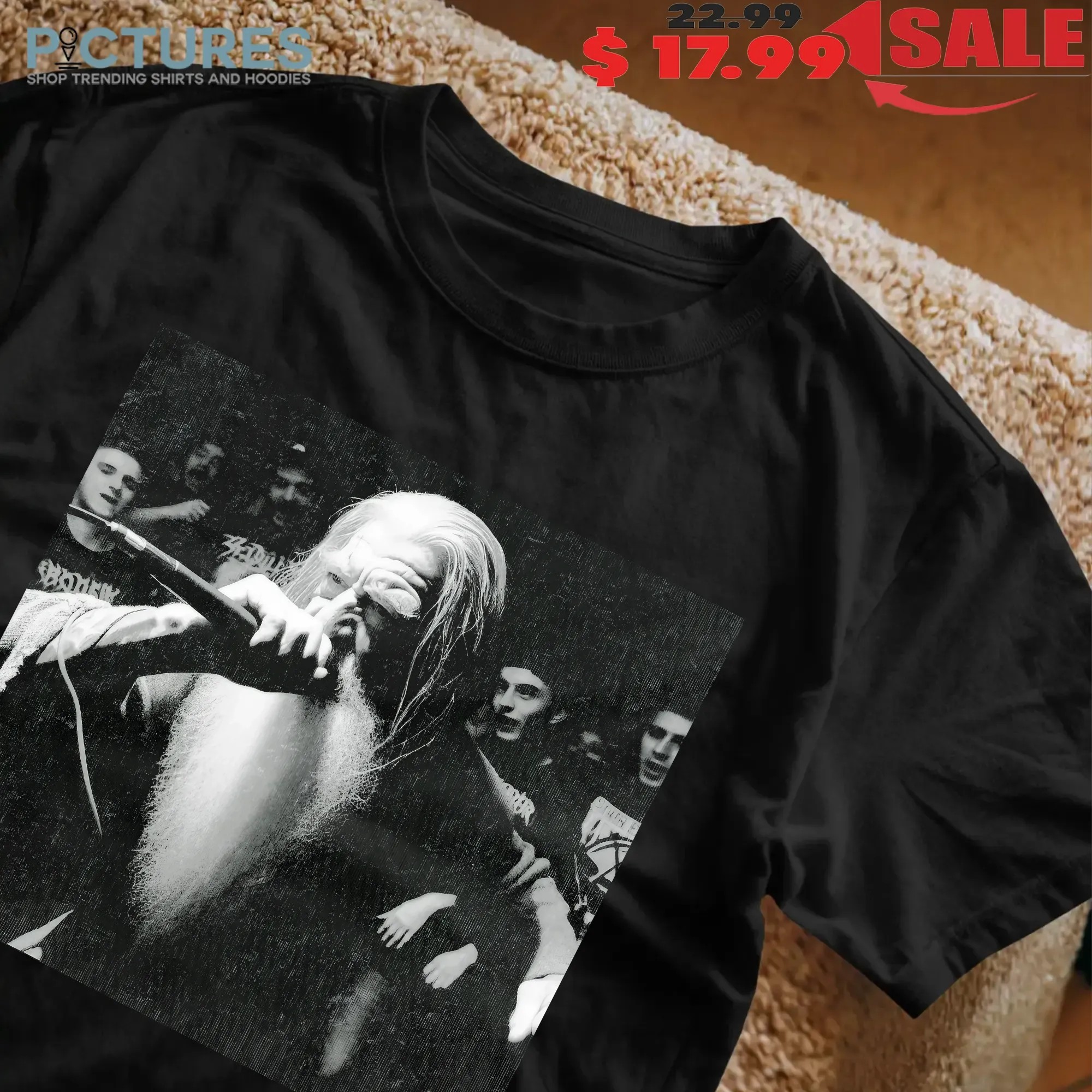 Gandalf Metal Concert Black And White Vintage Meme T Shirt