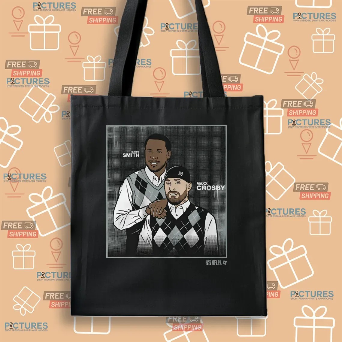 Geno Smith and Maxx Crosby Step Brothers Family Portrait Graphic Meme T Shirt