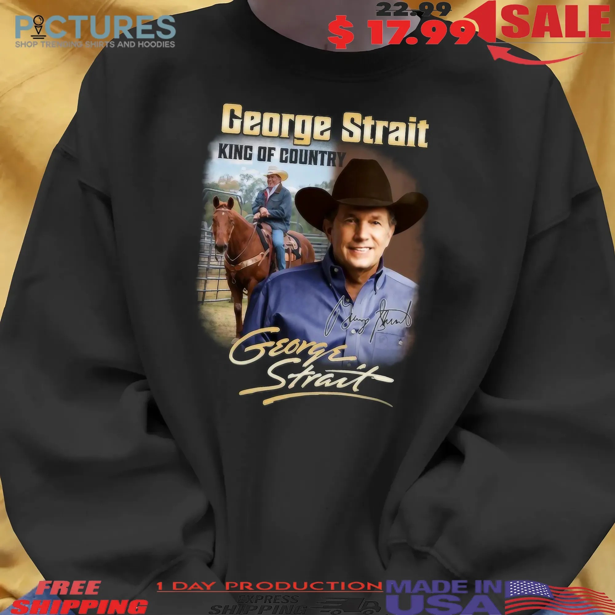 George Strait King Of Country Vintage Music T Shirt