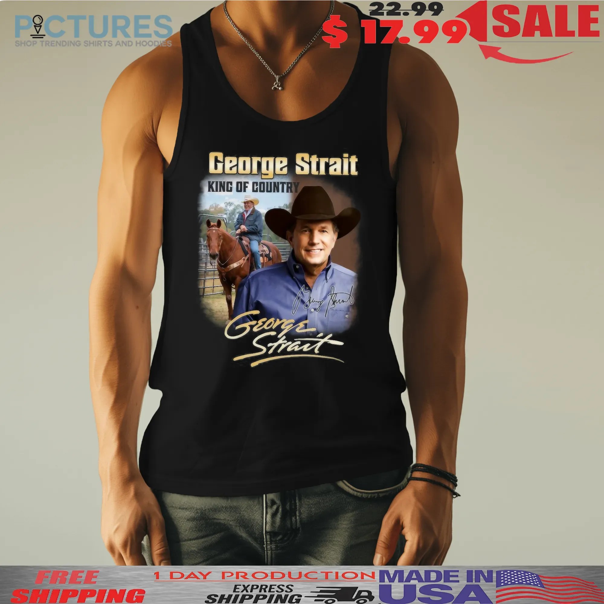 George Strait King Of Country Vintage Music T Shirt
