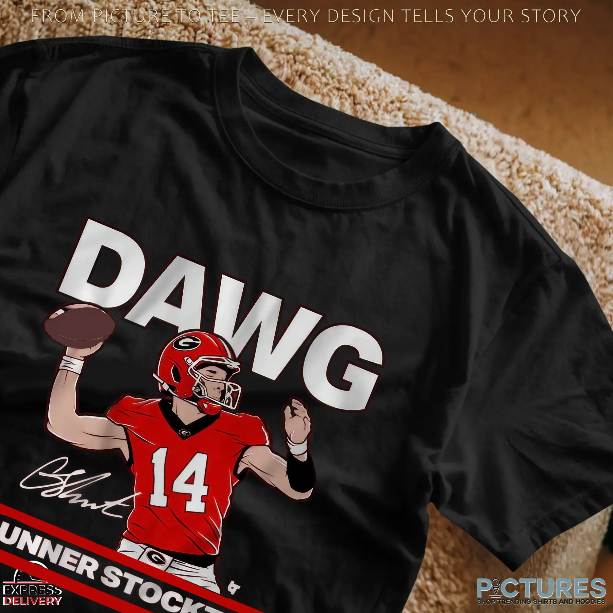 Georgia Football Gunner Stockton Is A Dawg Signature T Shirt