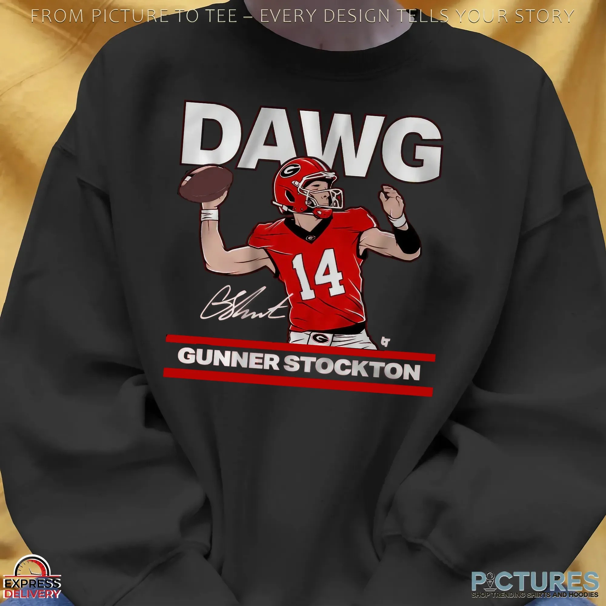 Georgia Football Gunner Stockton Is A Dawg Signature T Shirt