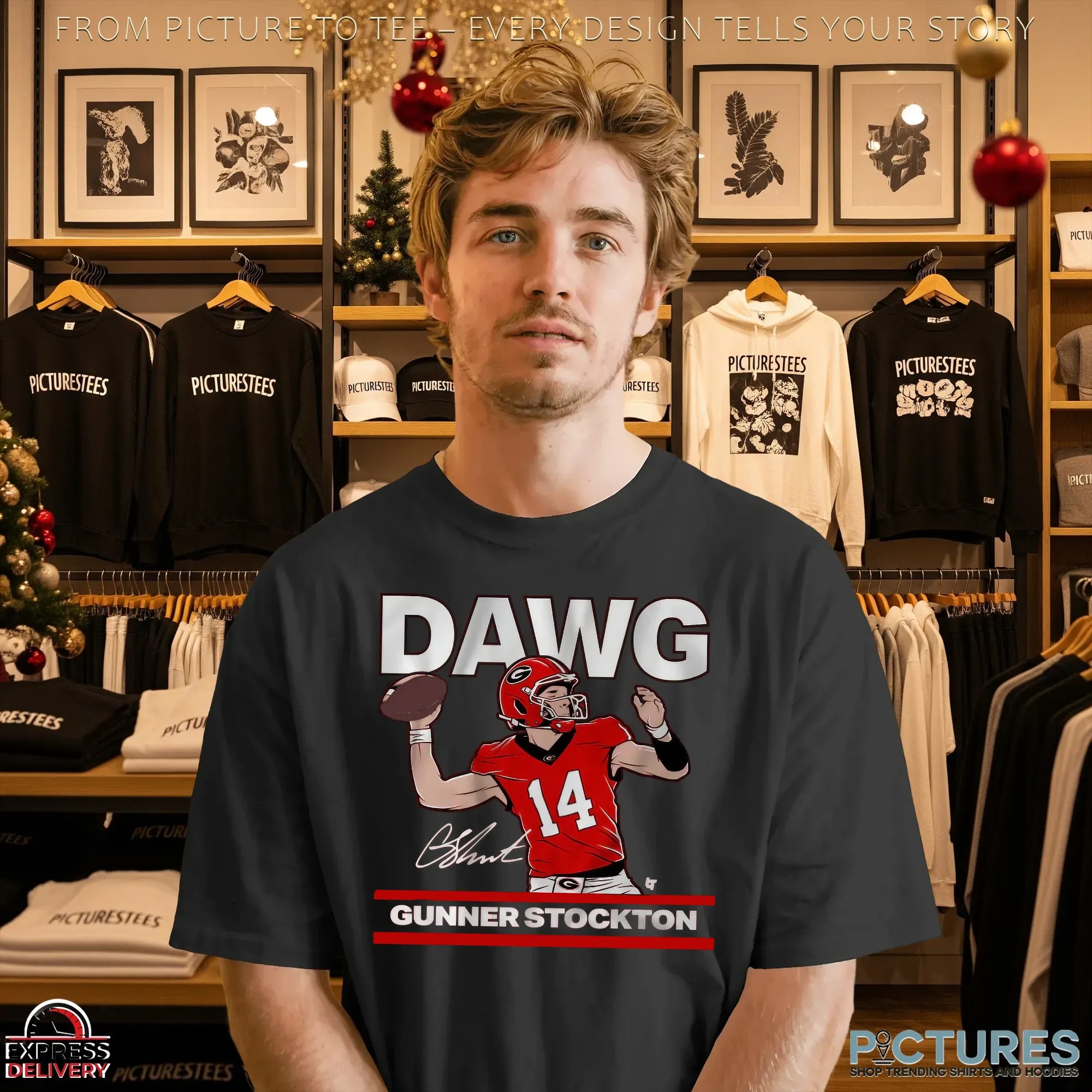 Georgia Football Gunner Stockton Is A Dawg Signature T Shirt