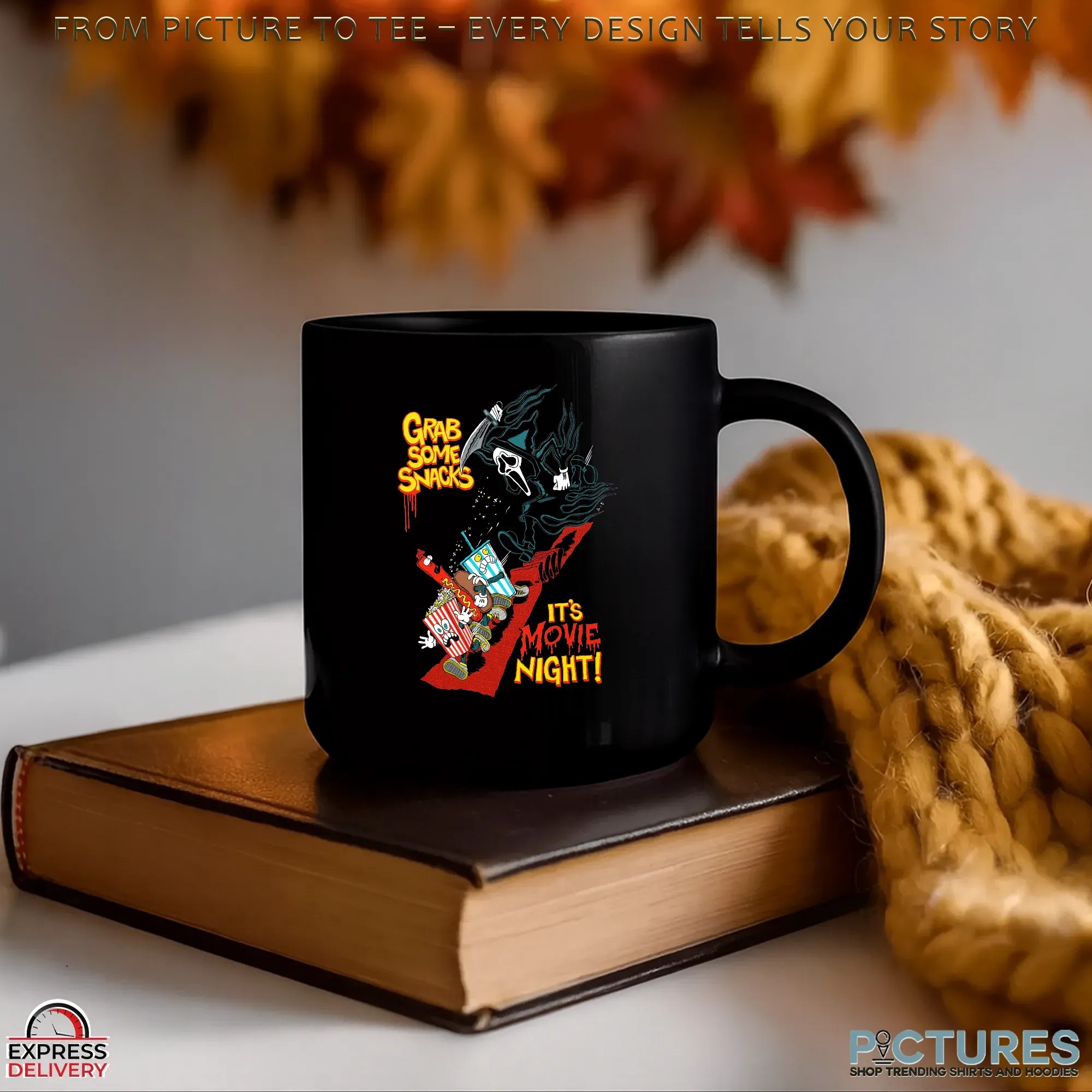 Ghost Face Grab Some Snacks It's The Movies Night Halloween T Shirt