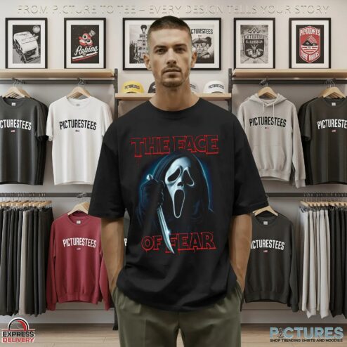 Ghost Face The Face Of Fear Spooky Season Halloween T Shirt