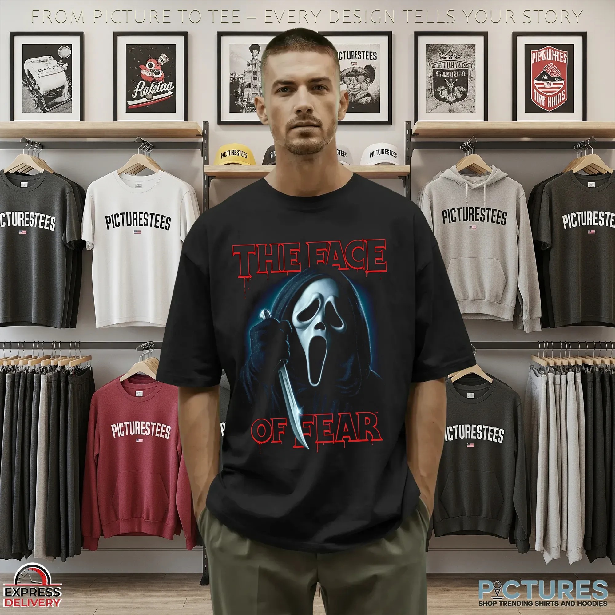 Ghost Face The Face Of Fear Spooky Season Halloween T Shirt