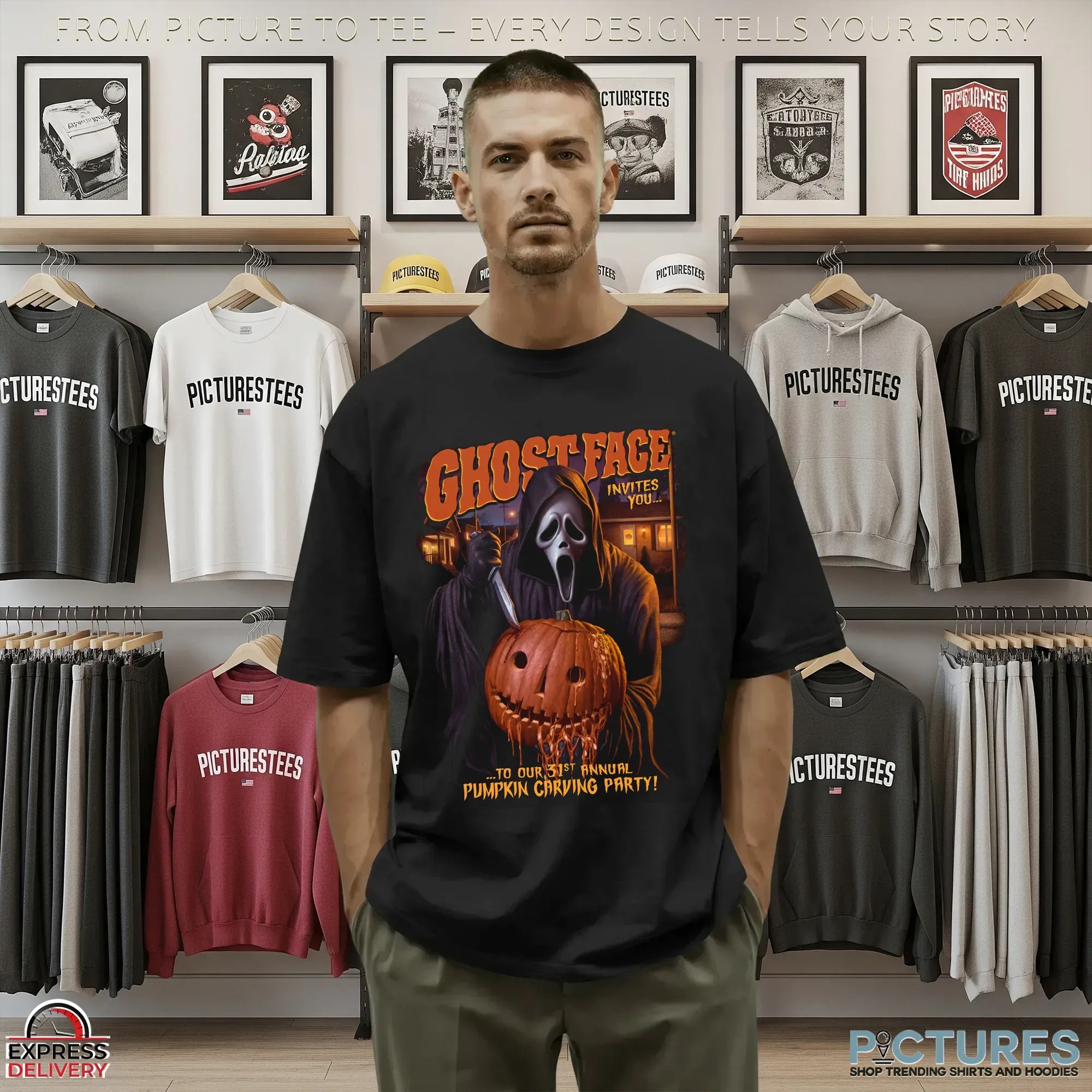 Ghostface Invites You To Our 31st Annual Pumpkin Carving Halloween Party T Shirt