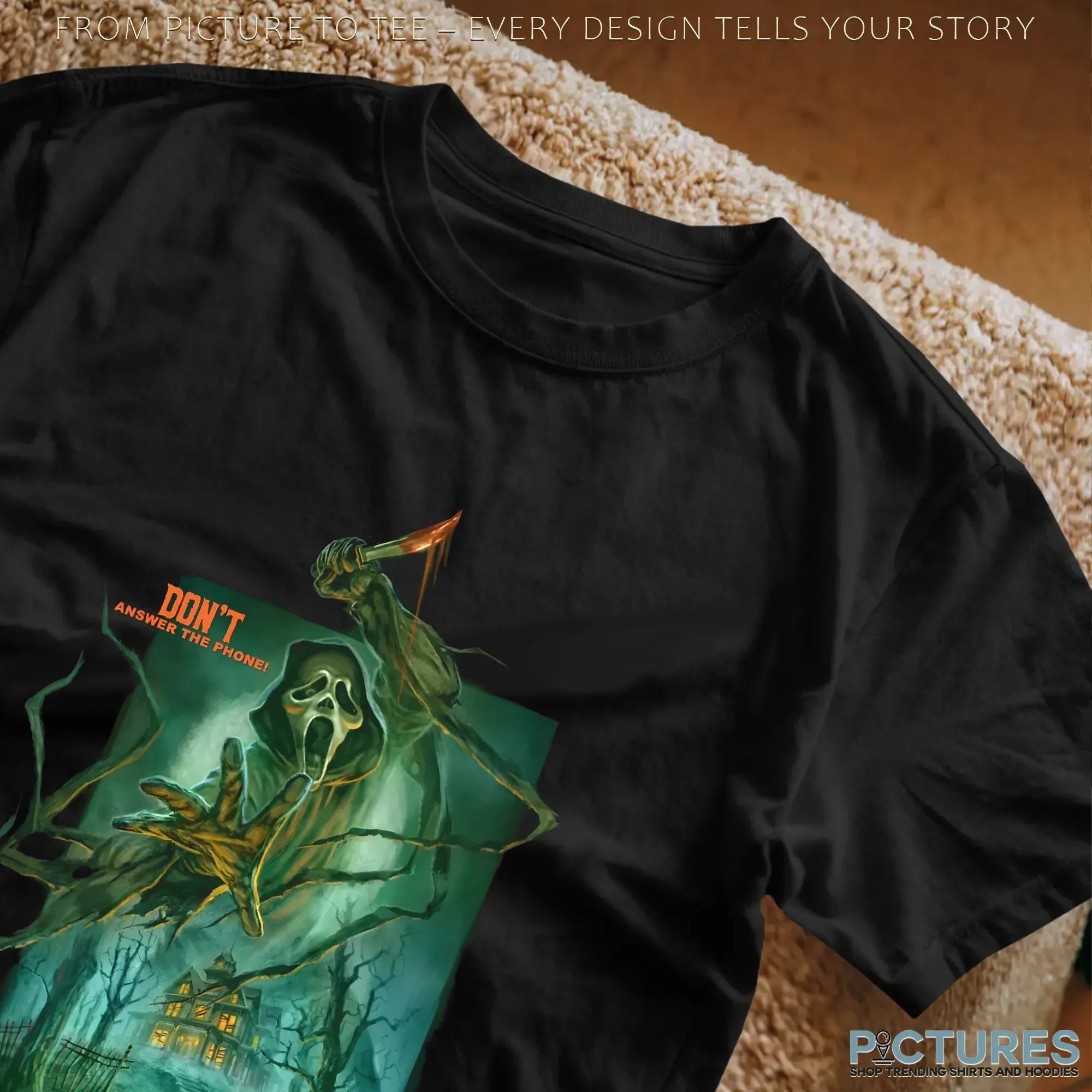 Ghostface Night Of Fright Don't Answer The Phone Don't Unlock You Door Halloween T Shirt