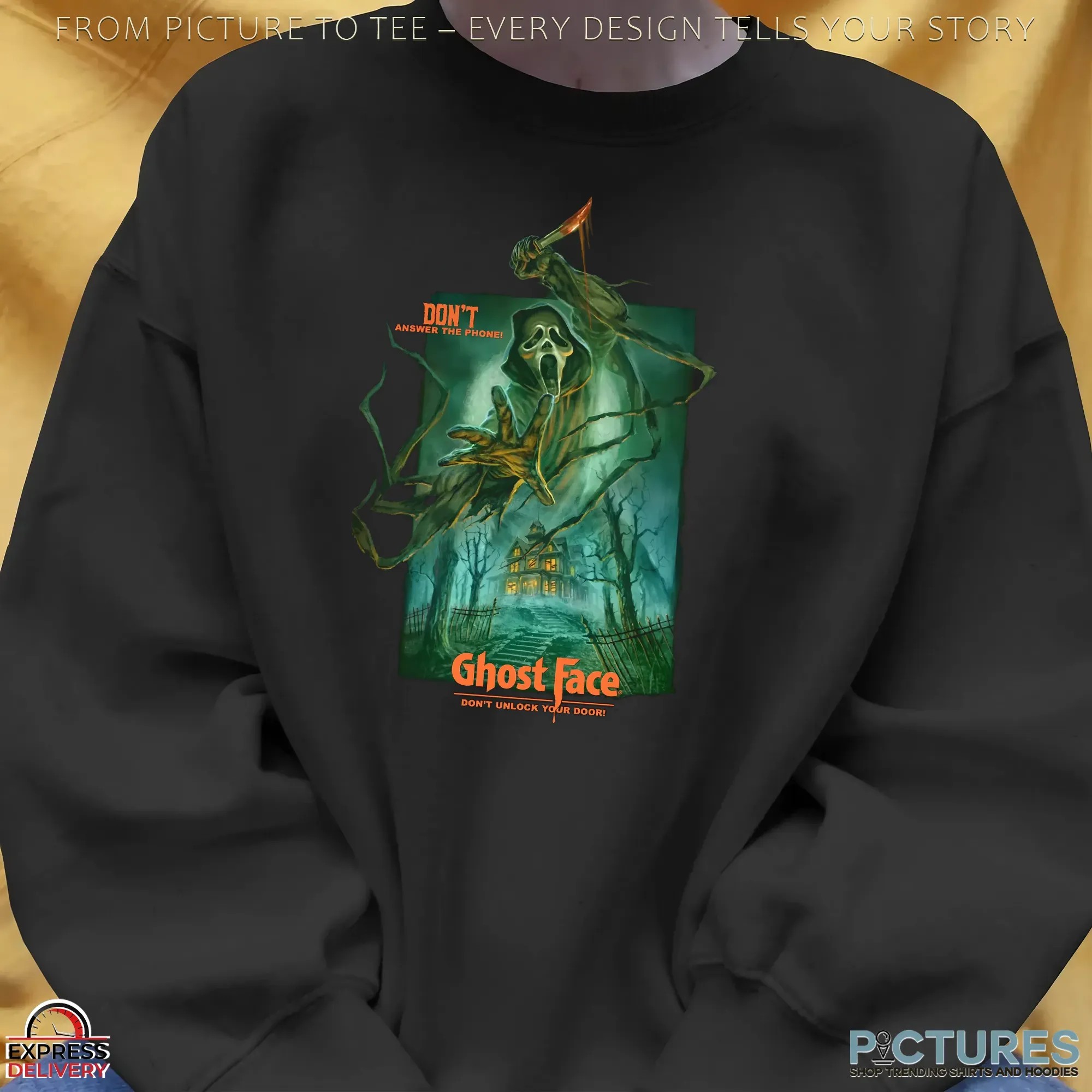 Ghostface Night Of Fright Don't Answer The Phone Don't Unlock You Door Halloween T Shirt