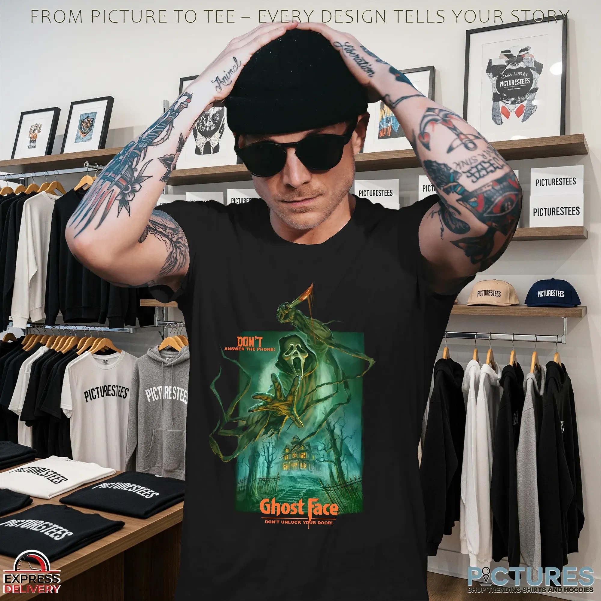 Ghostface Night Of Fright Don't Answer The Phone Don't Unlock You Door Halloween T Shirt