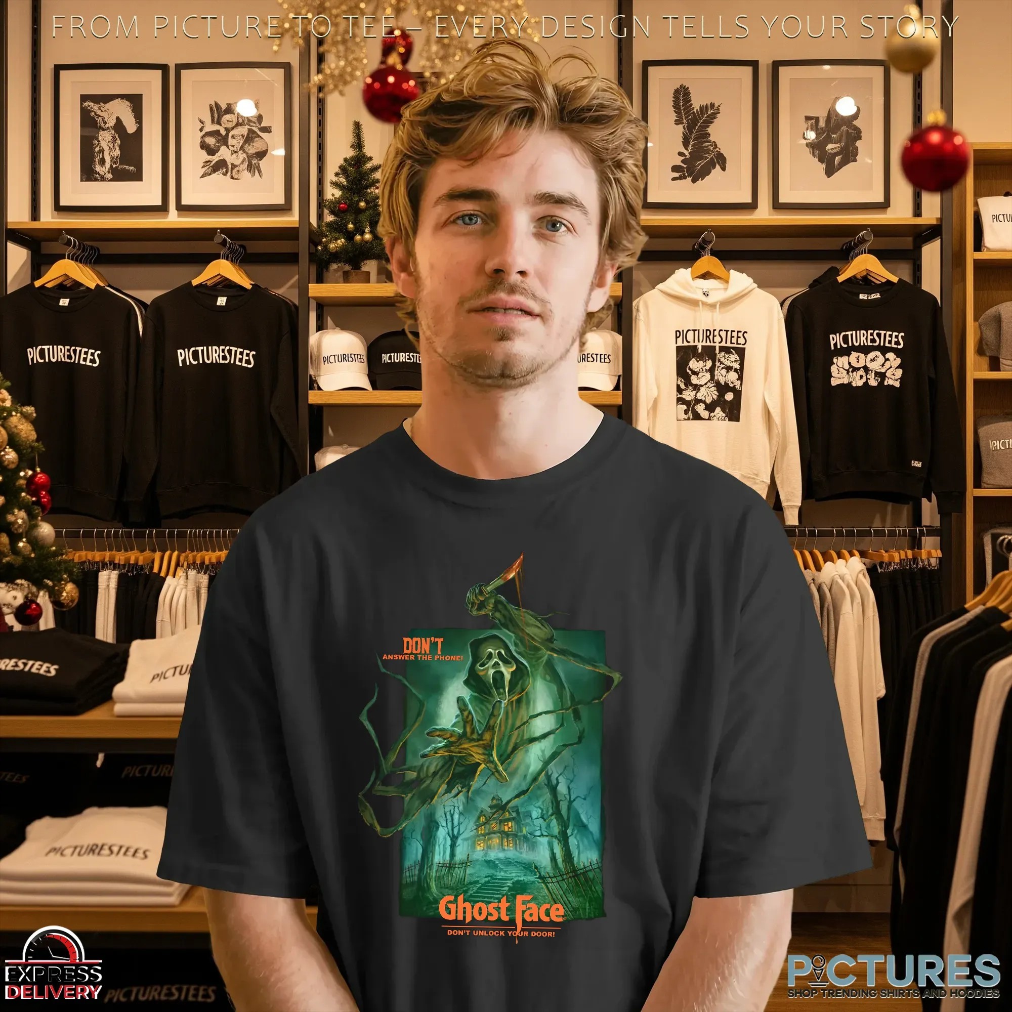 Ghostface Night Of Fright Don't Answer The Phone Don't Unlock You Door Halloween T Shirt