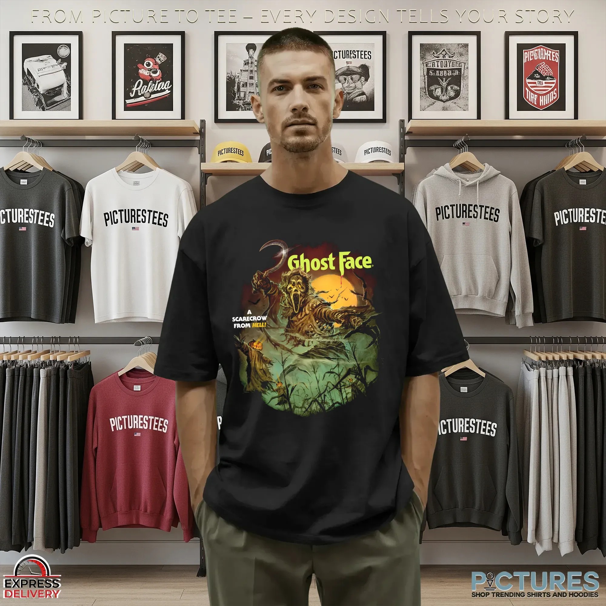 Ghostface Night Of The Scarecrow A Scarecrow From Hell Halloween T Shirt
