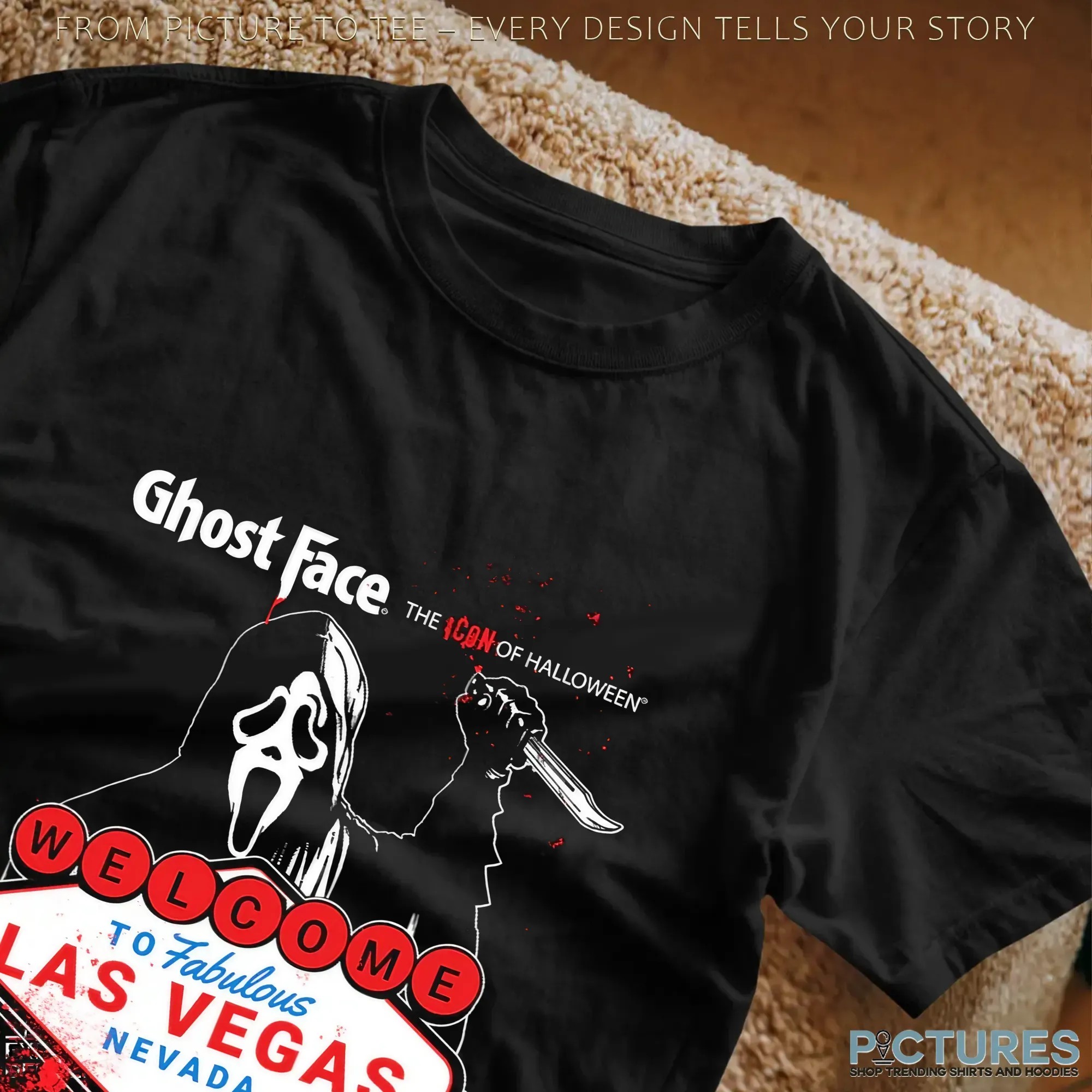 Ghostface The Icon Of Halloween Welcome To Fabulous Las Vegas Nevada Anniversary Event T Shirt