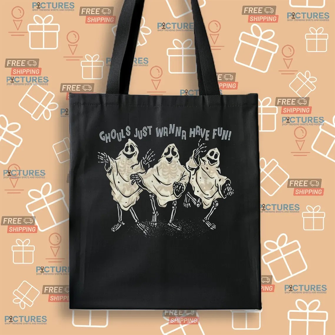 Ghouls Skeleton Ghouls Just Wanna Have Fun Halloween Dancing Ghosts T Shirt