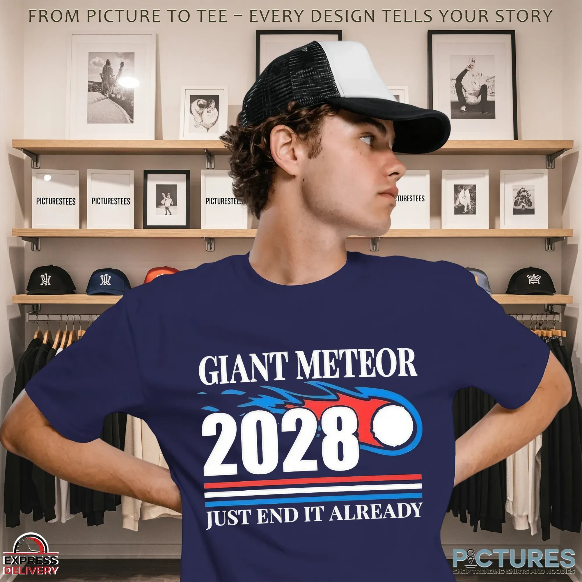Giant Meteor 2028 Just End It Already T Shirt
