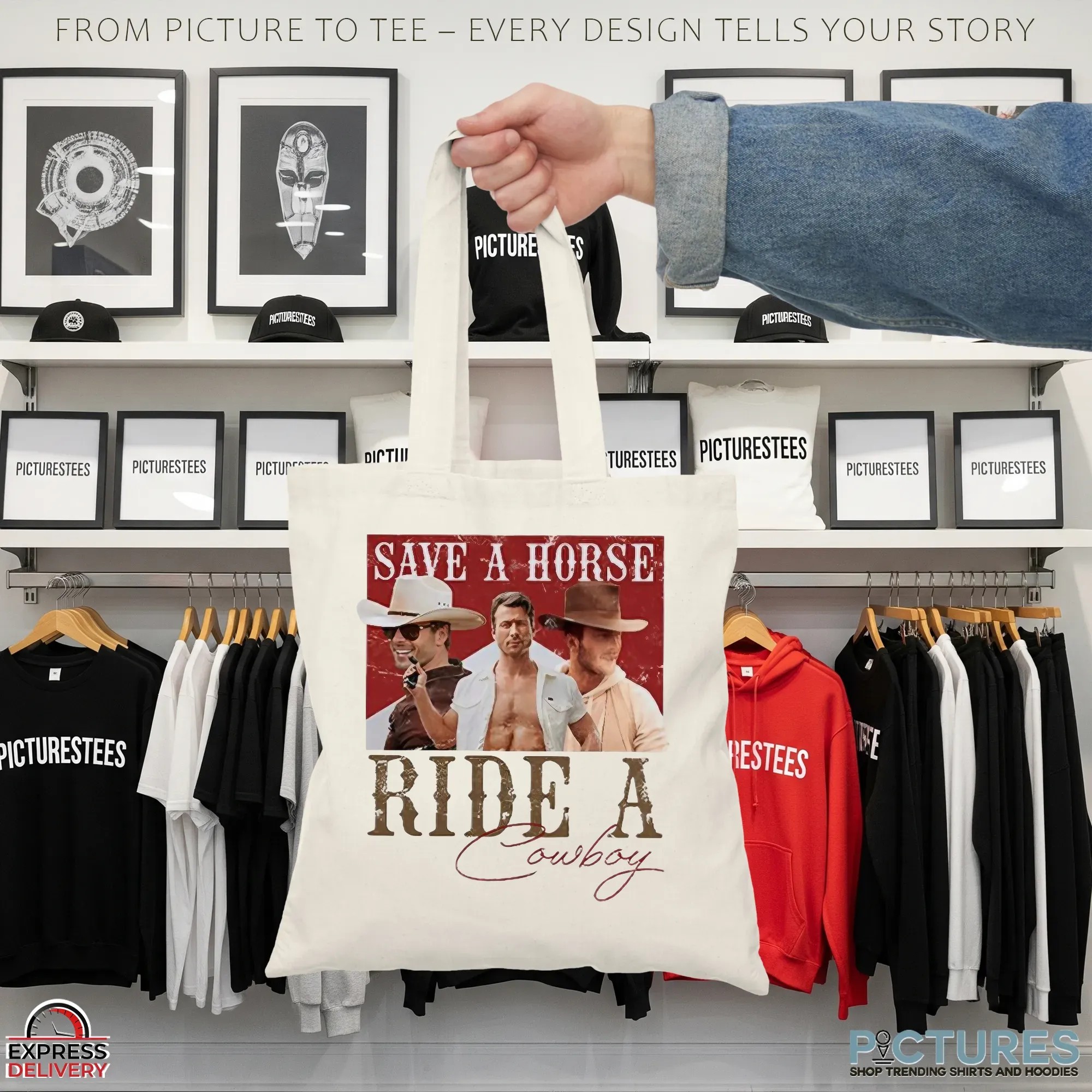 Glen Powell Save A Horse Ride A Cowboy Marlboro Parody T Shirt
