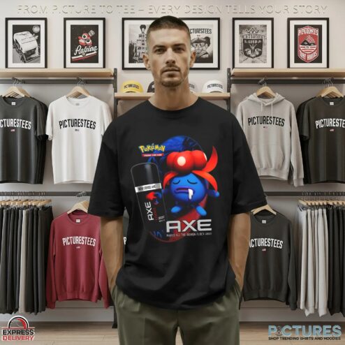 Gloom Pokémon Axe Body Spray Parody Retro Pokémon Trading Card Game T Shirt