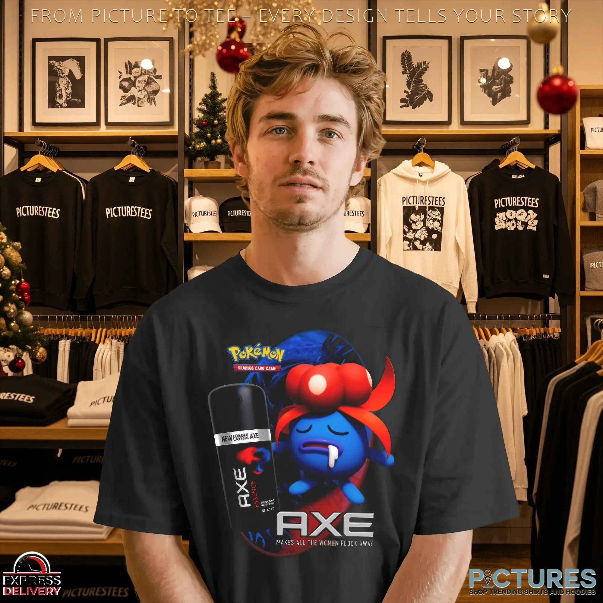 Gloom Pokémon Axe Body Spray Parody Retro Pokémon Trading Card Game T Shirt