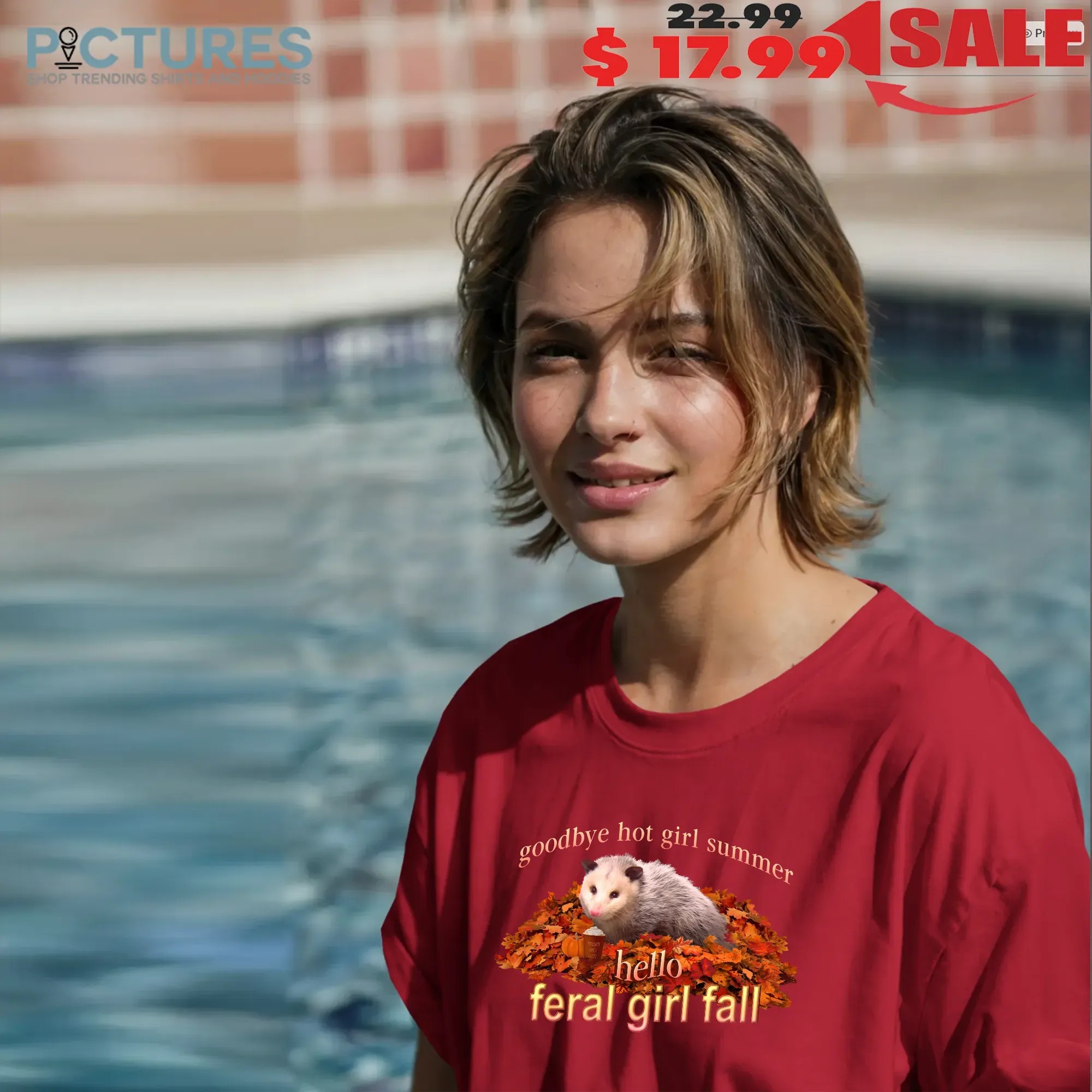 Goodbye Hot Girl Summer Hello Feral Girl Fall Autumn Possum T Shirt