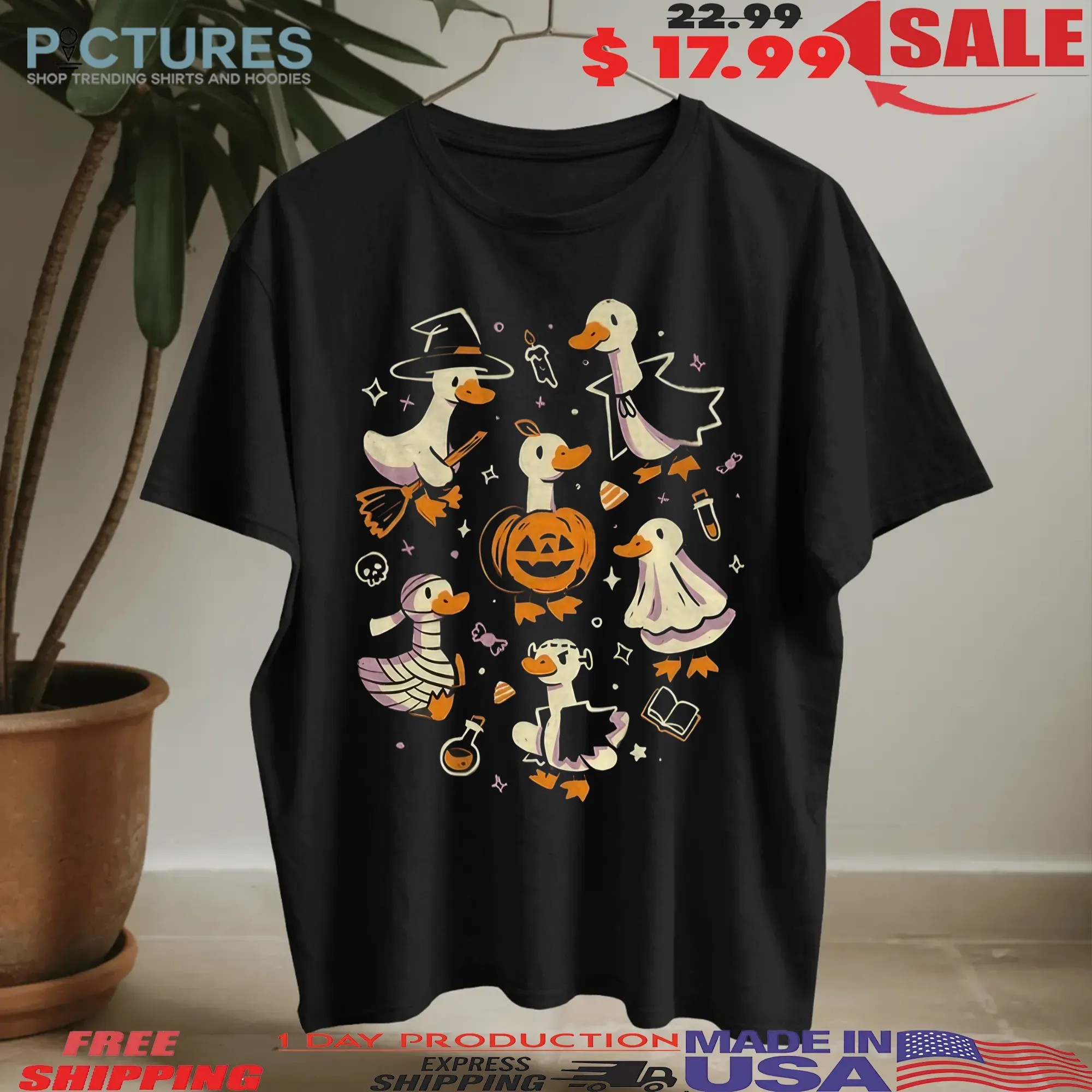Goosebumps Spooky Geese Ready For Halloween T Shirt