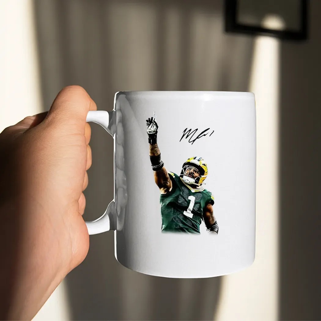 Green Bay Packers Micah Parsons One Up One Hand Graphic Signature T Shirt