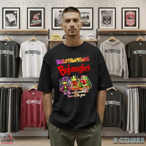 Grinch Bojangles Hallothanksmas It's The Most Wonderful Time Of The Year Christmas Mashup T Shirt