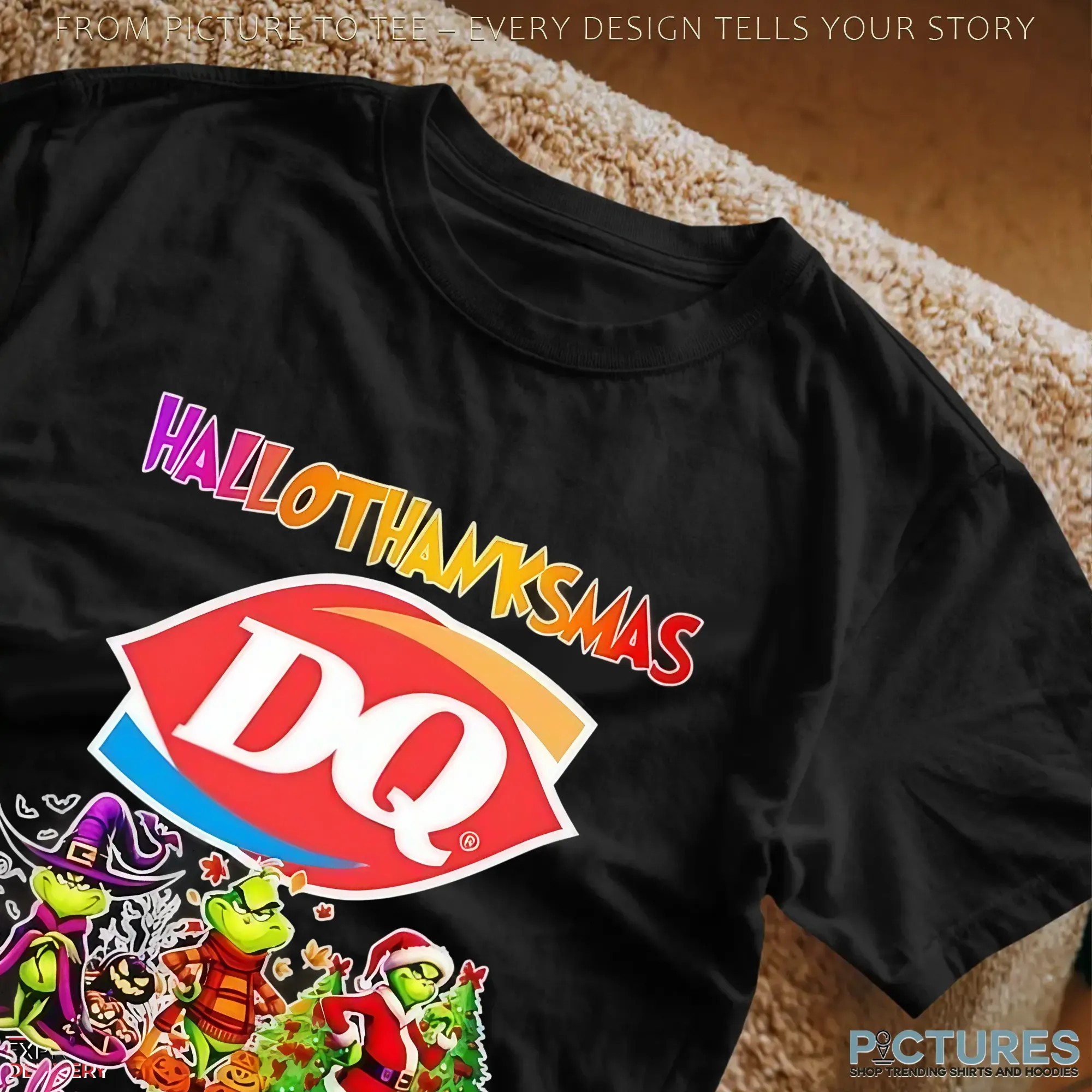 Grinch Hallothanksmas Dairy Queen It's The Most Wonderful Time Of The Year Halloween Christmas T Shirt