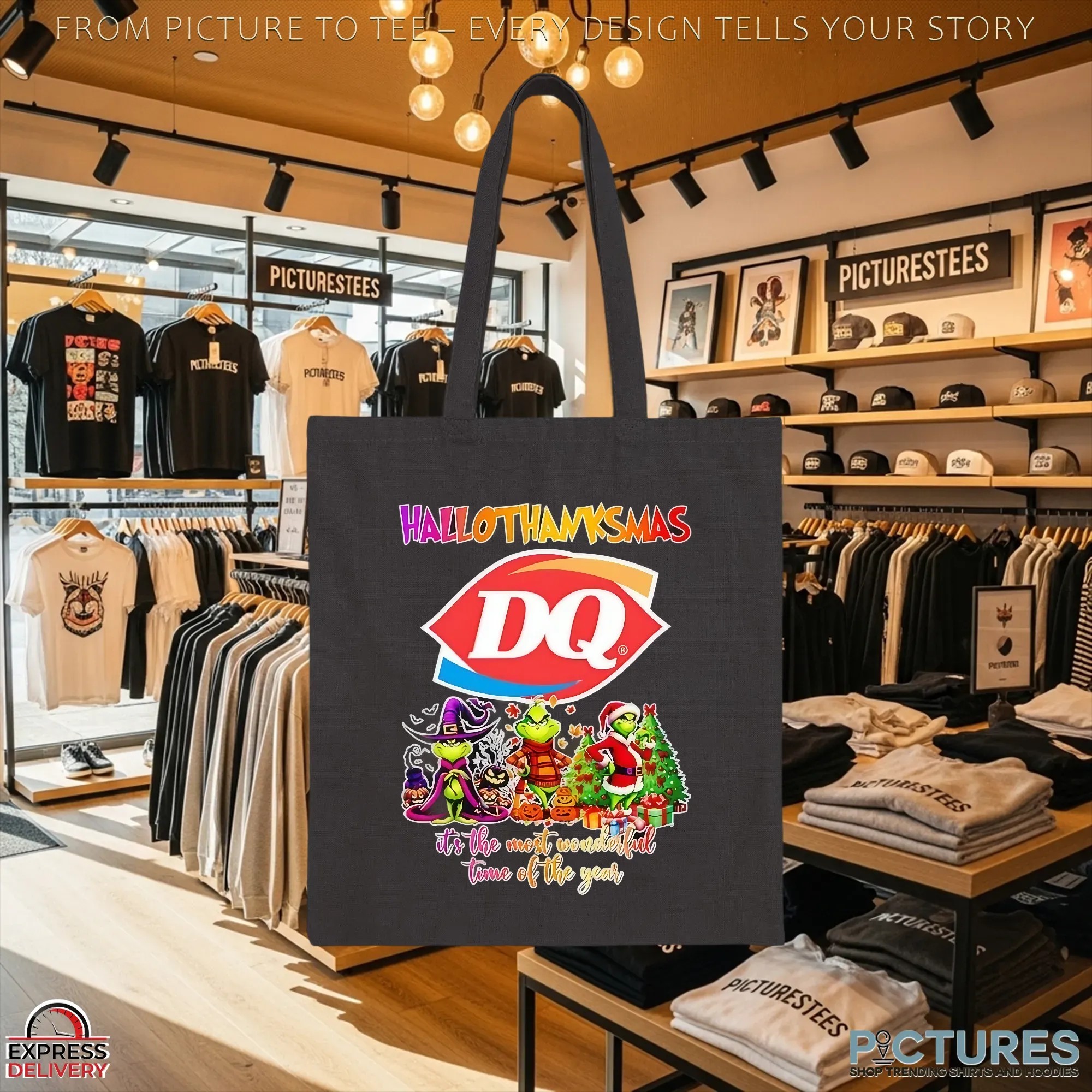 Grinch Hallothanksmas Dairy Queen It's The Most Wonderful Time Of The Year Halloween Christmas T Shirt