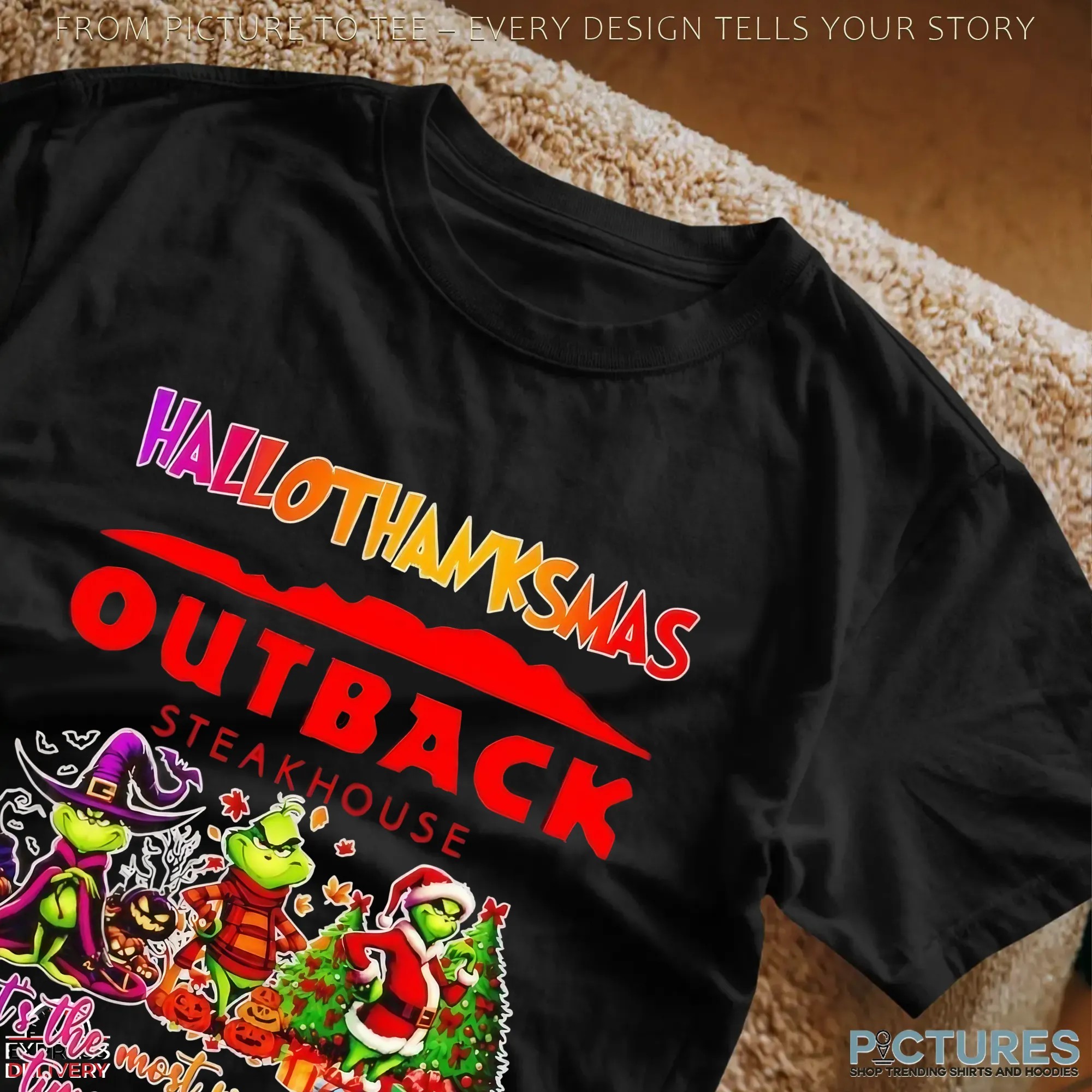 Grinch Hallothanksmas Outback Steakhouse It's The Most Wonderful Time Of The Year Christmas T Shirt Grinch Hallothanksmas Outback Steakhouse It's The Most Wonderful Time Of The Year Christmas T Shirt