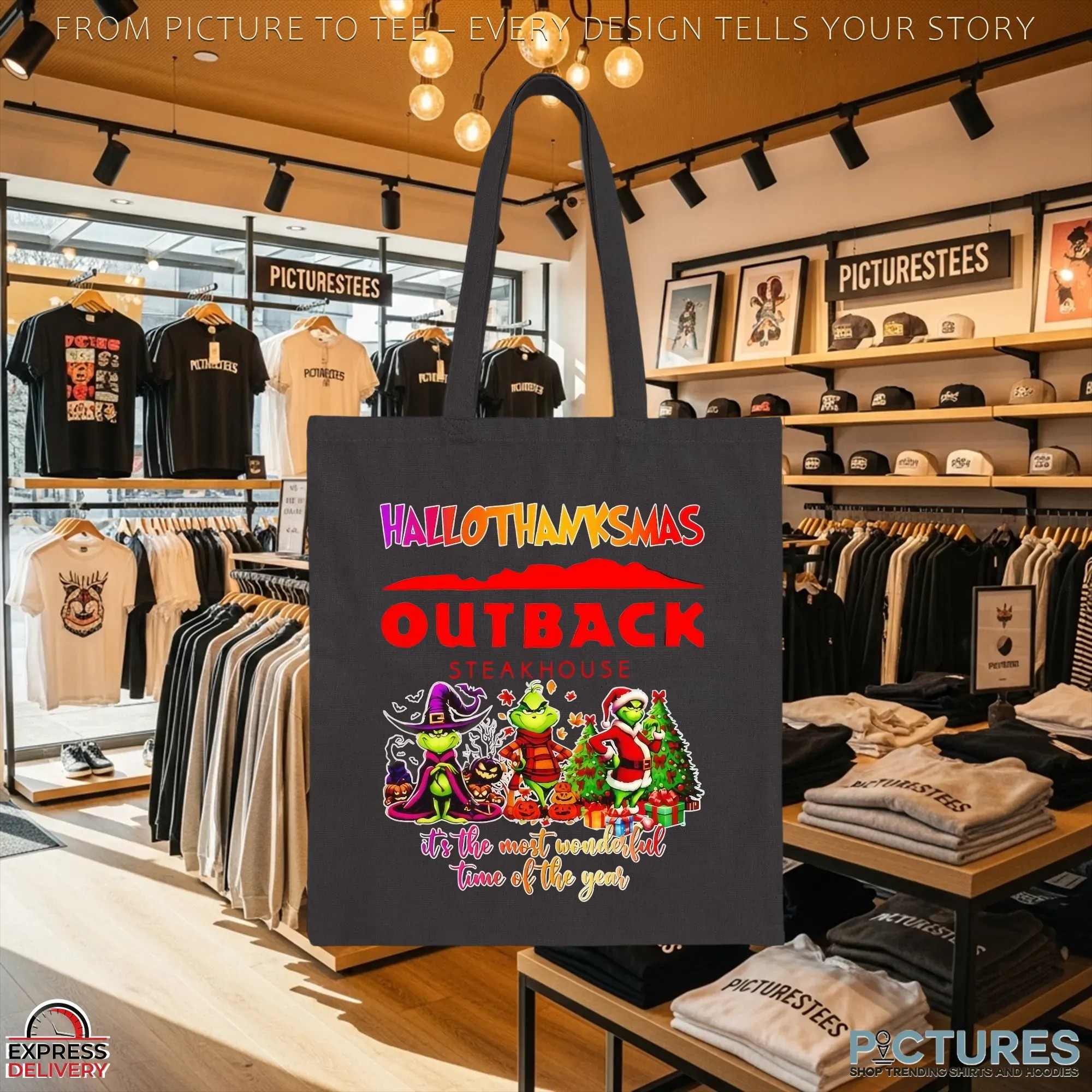 Grinch Hallothanksmas Outback Steakhouse It's The Most Wonderful Time Of The Year Christmas T Shirt Grinch Hallothanksmas Outback Steakhouse It's The Most Wonderful Time Of The Year Christmas T Shirt