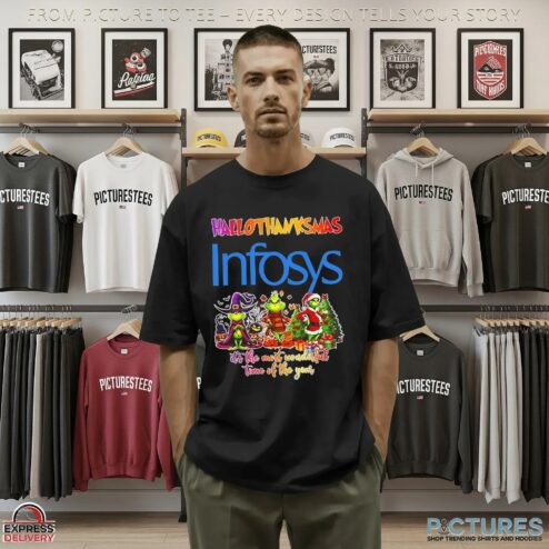 Grinch Hallothanksmas X Infosys It's The Most Wonderful Time Of The Year Christmas T Shirt