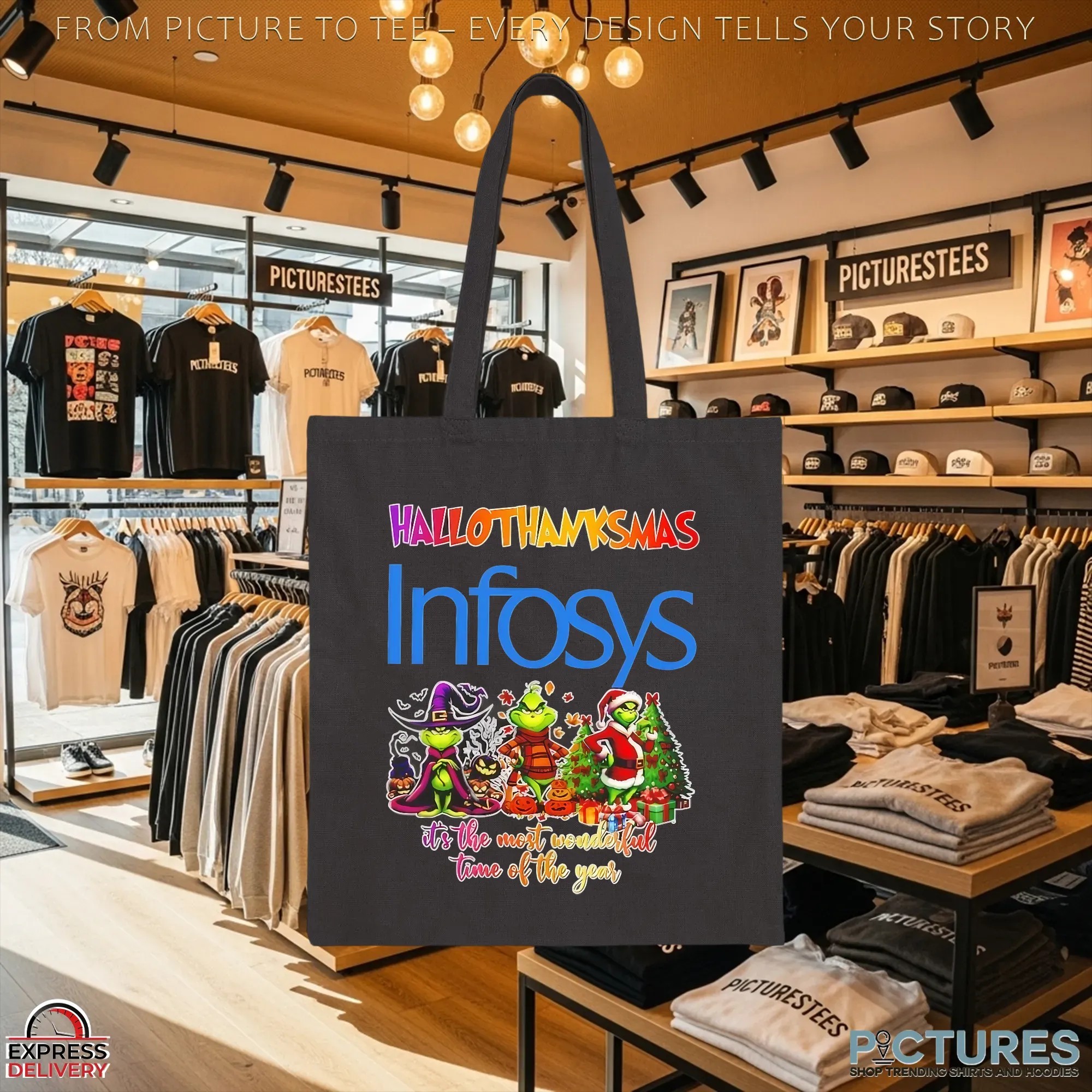 Grinch Hallothanksmas X Infosys It's The Most Wonderful Time Of The Year Christmas T Shirt