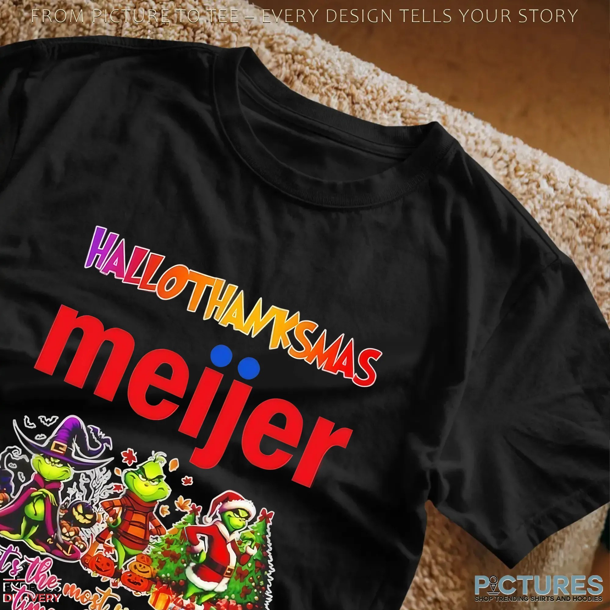 Grinch Hallothanksmas X Meijer It's The Most Wonderful Time Of The Year Christmas Mashup T Shirt