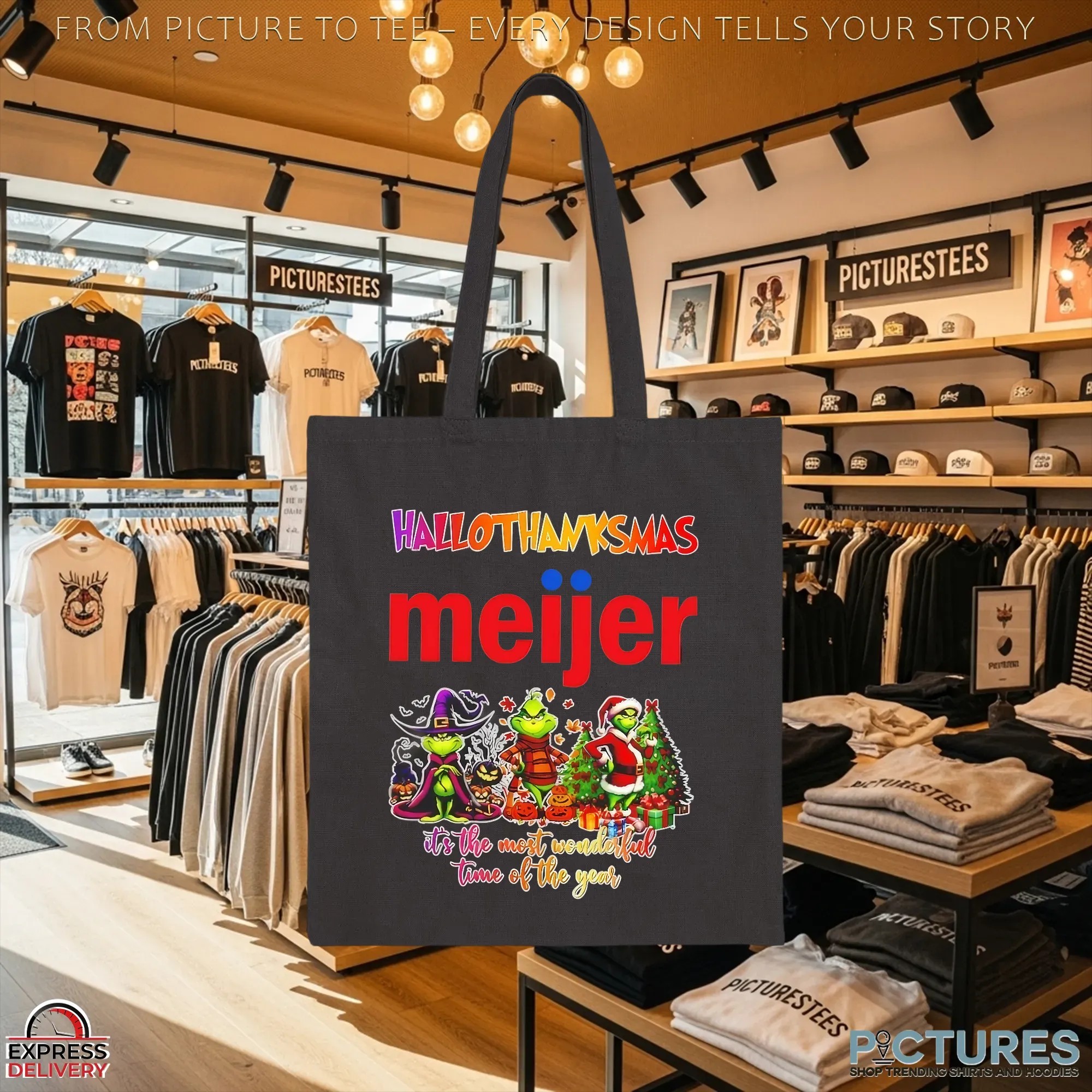 Grinch Hallothanksmas X Meijer It's The Most Wonderful Time Of The Year Christmas Mashup T Shirt