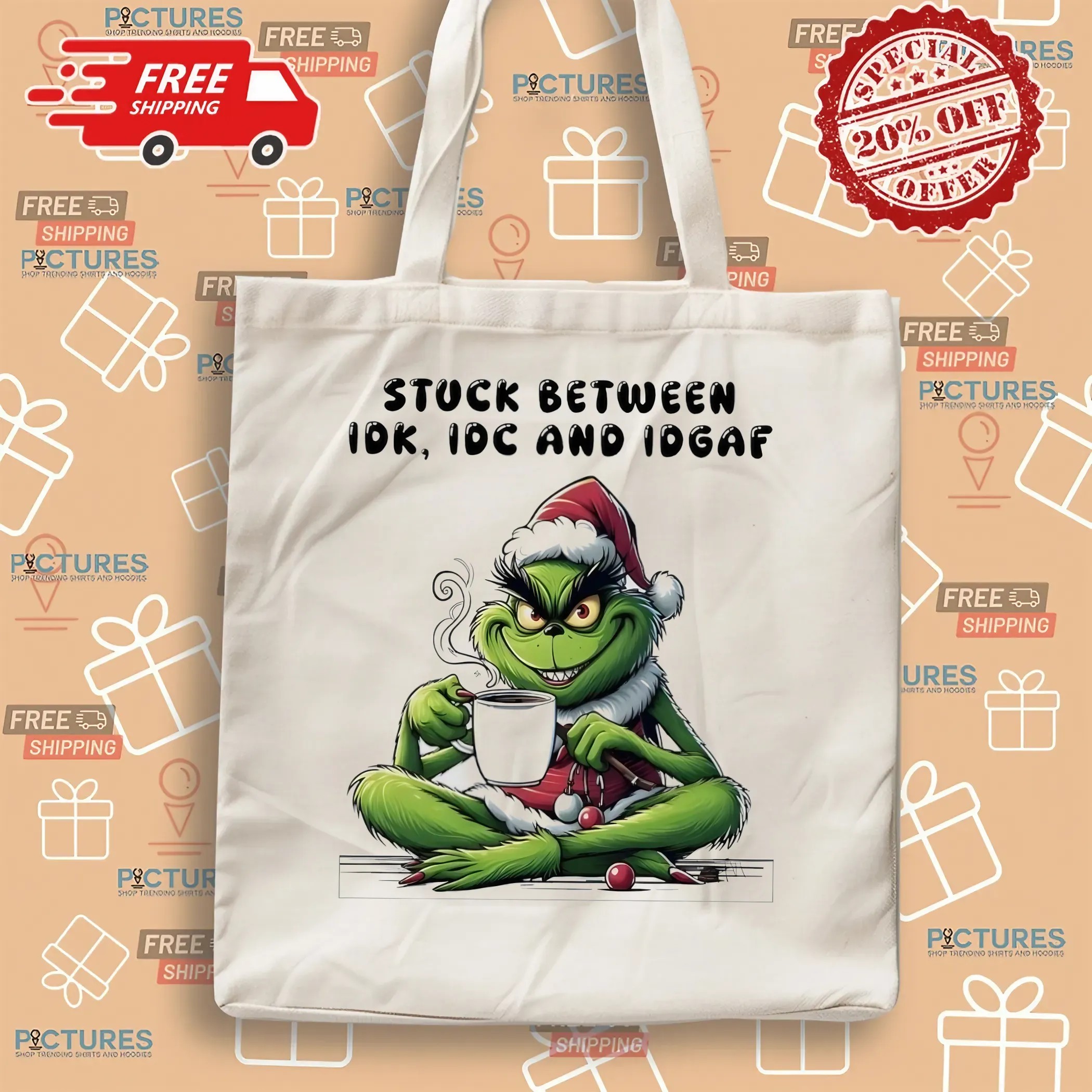 Grinch Stuck Between Idk Idc And Idgaf Christmas 2025 T Shirt