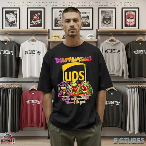 Hallothanksmas UPS X Grinch It's The Most Wonderful Time Of The Year Halloween Christmas T Shirt