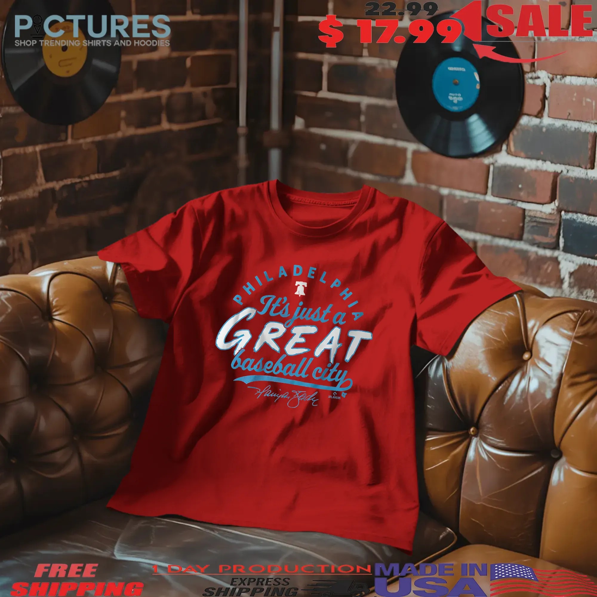 Harrison Bader It's Just a Great Baseball City Graphic T Shirt