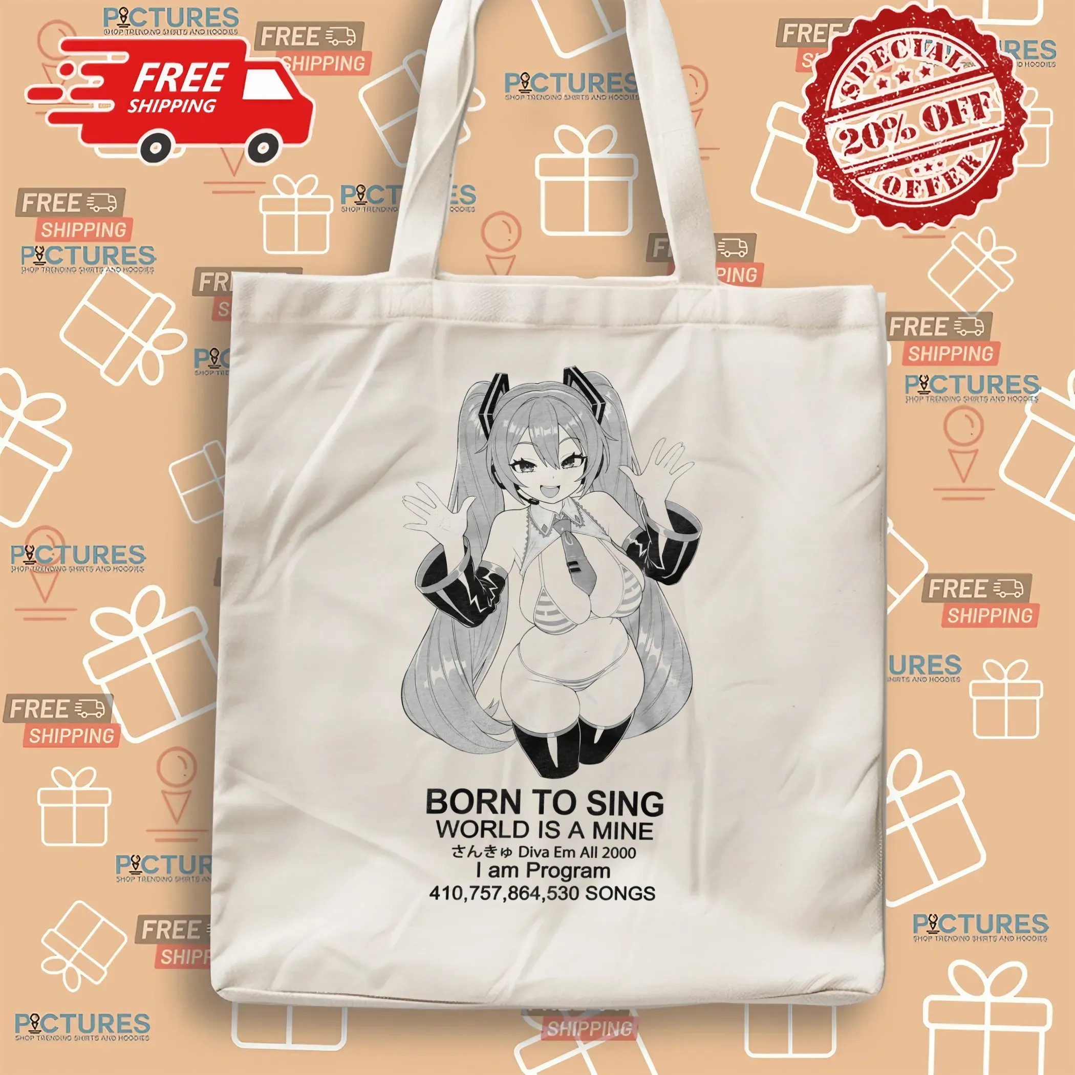 Hatsune Miku Born To Sing World Is A Mine Dive Em All 2000 I Am Program Parody T Shirt