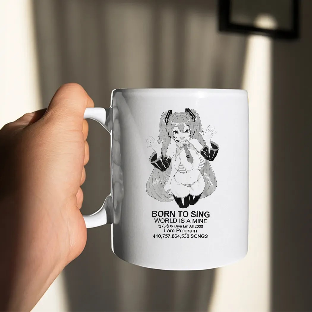 Hatsune Miku Born To Sing World Is A Mine Dive Em All 2000 I Am Program Parody T Shirt