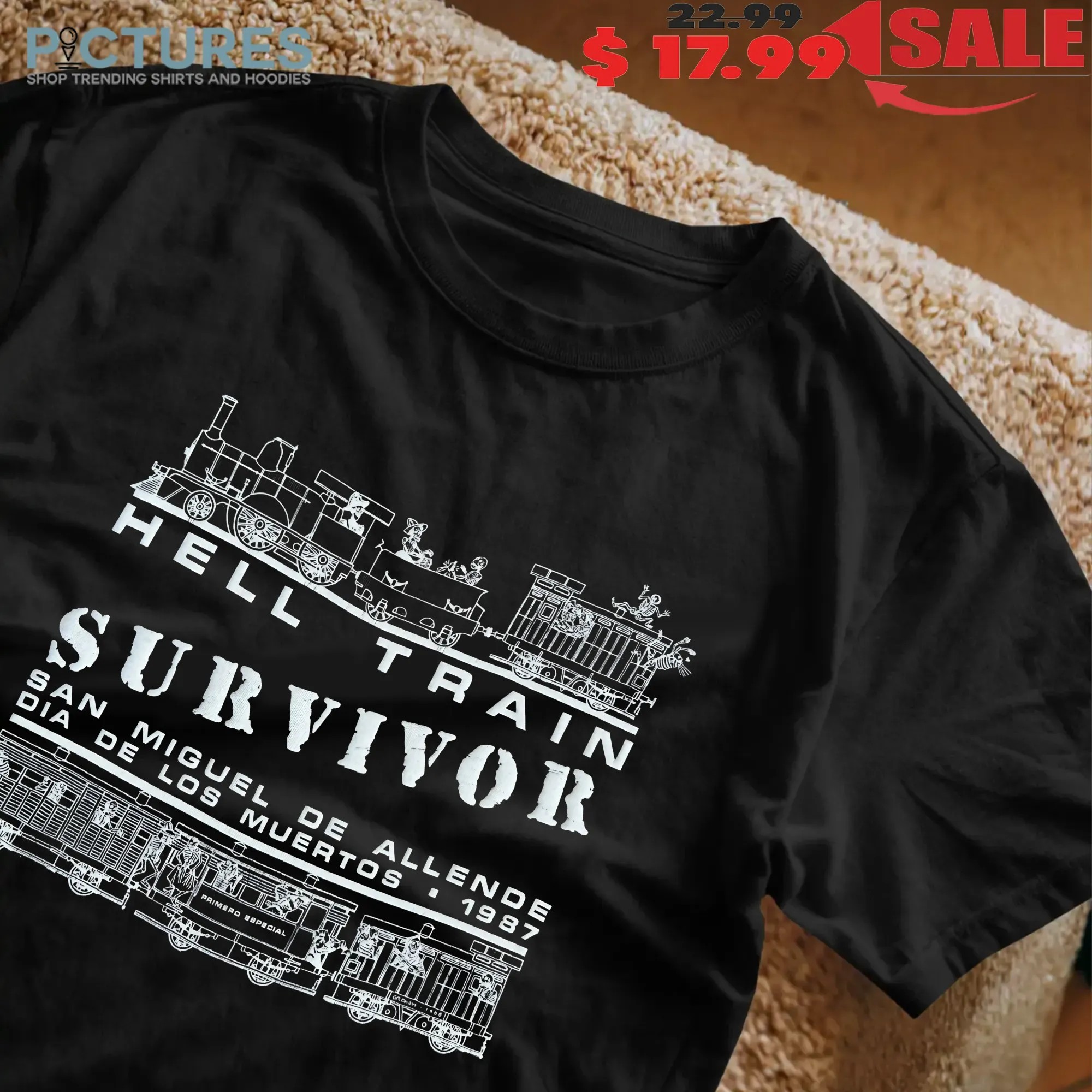 Hell Train Survivor Mexico Day Of The Dead 1987 T Shirt