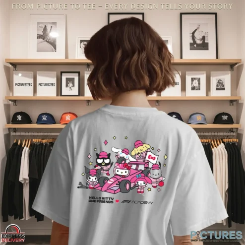 Hello Kitty And Friends X F1 Academy Merch 2025 T Shirt