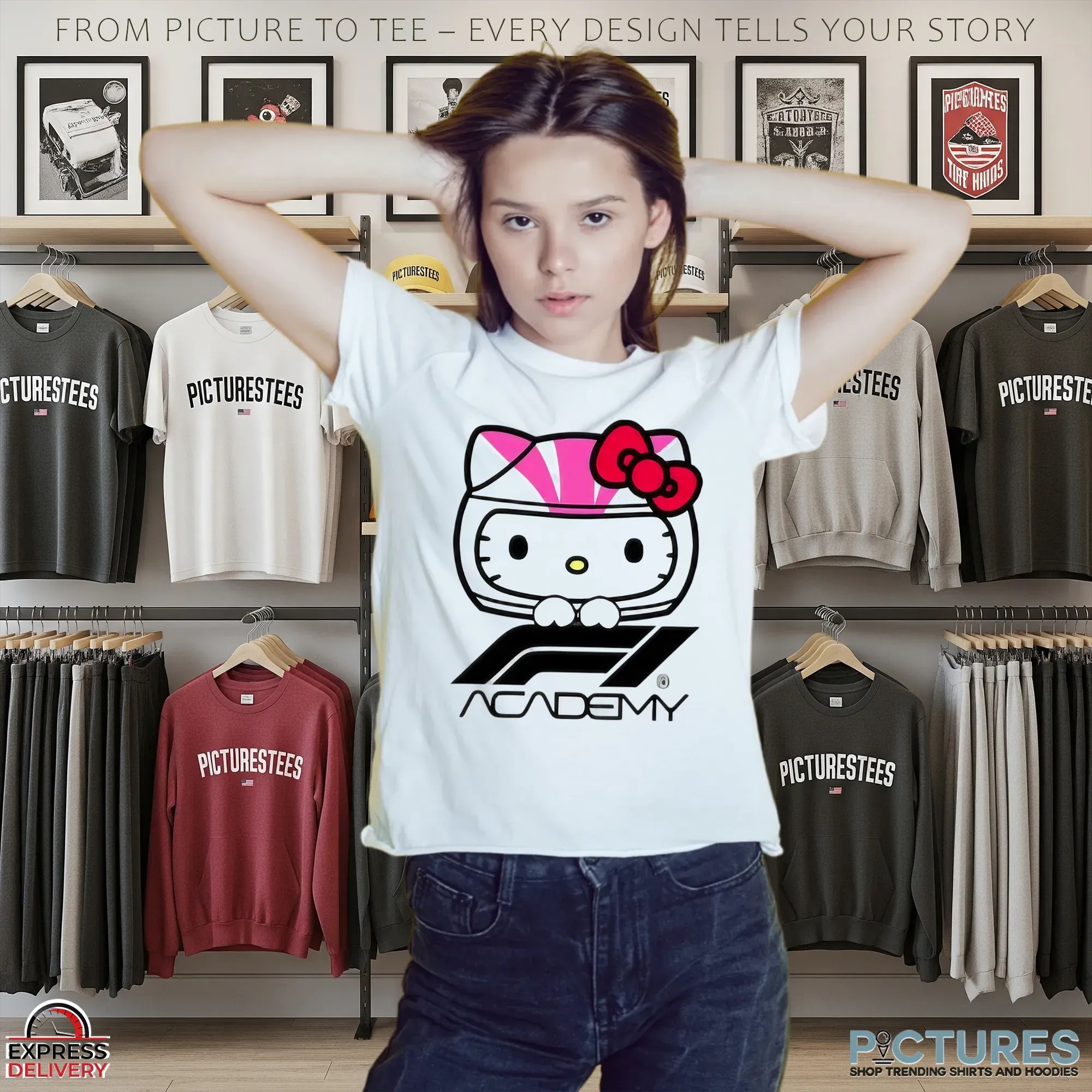 Hello Kitty And Friends X F1 Academy Merch 2025 T Shirt