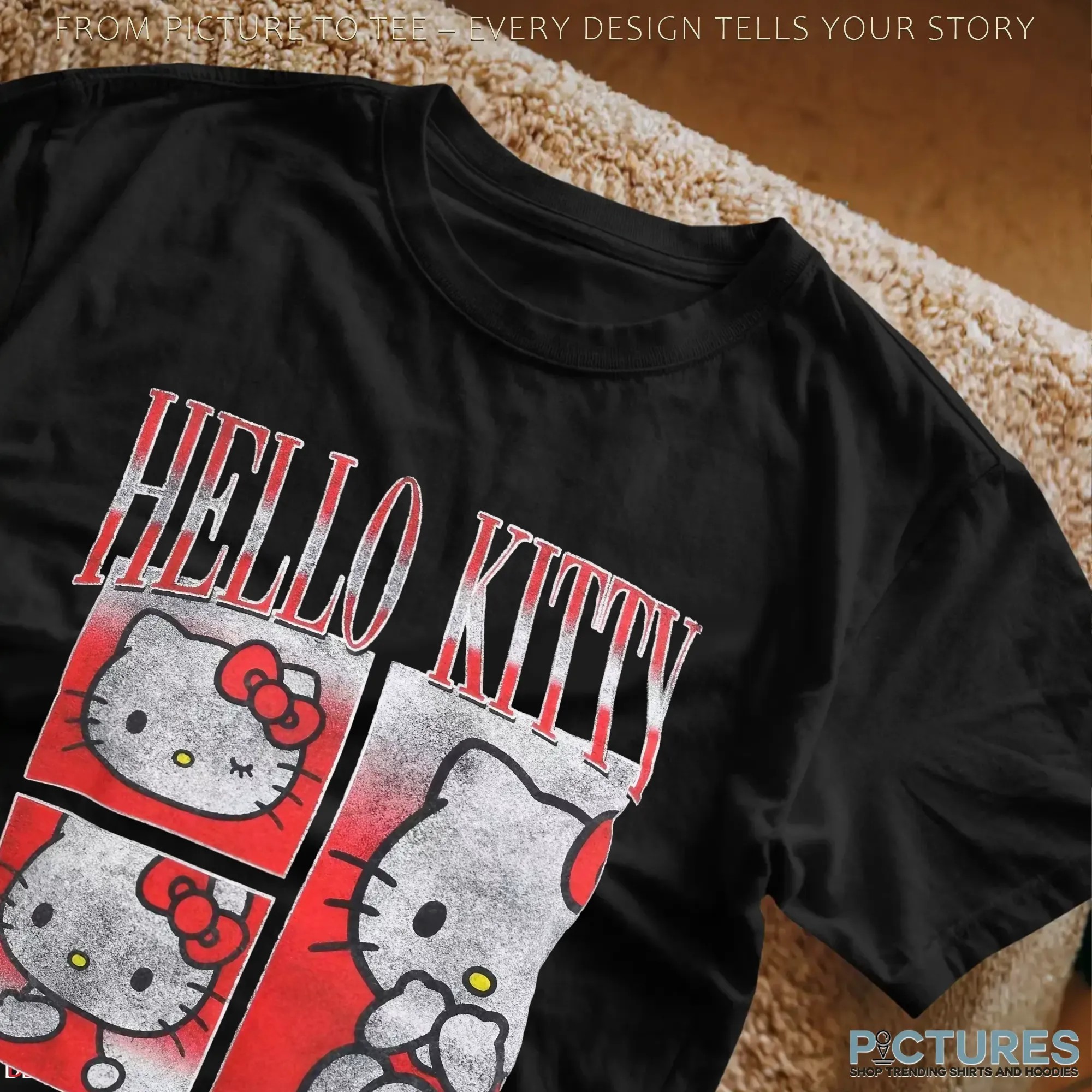 Hello Kitty Collage Vintage Bootleg T Shirt