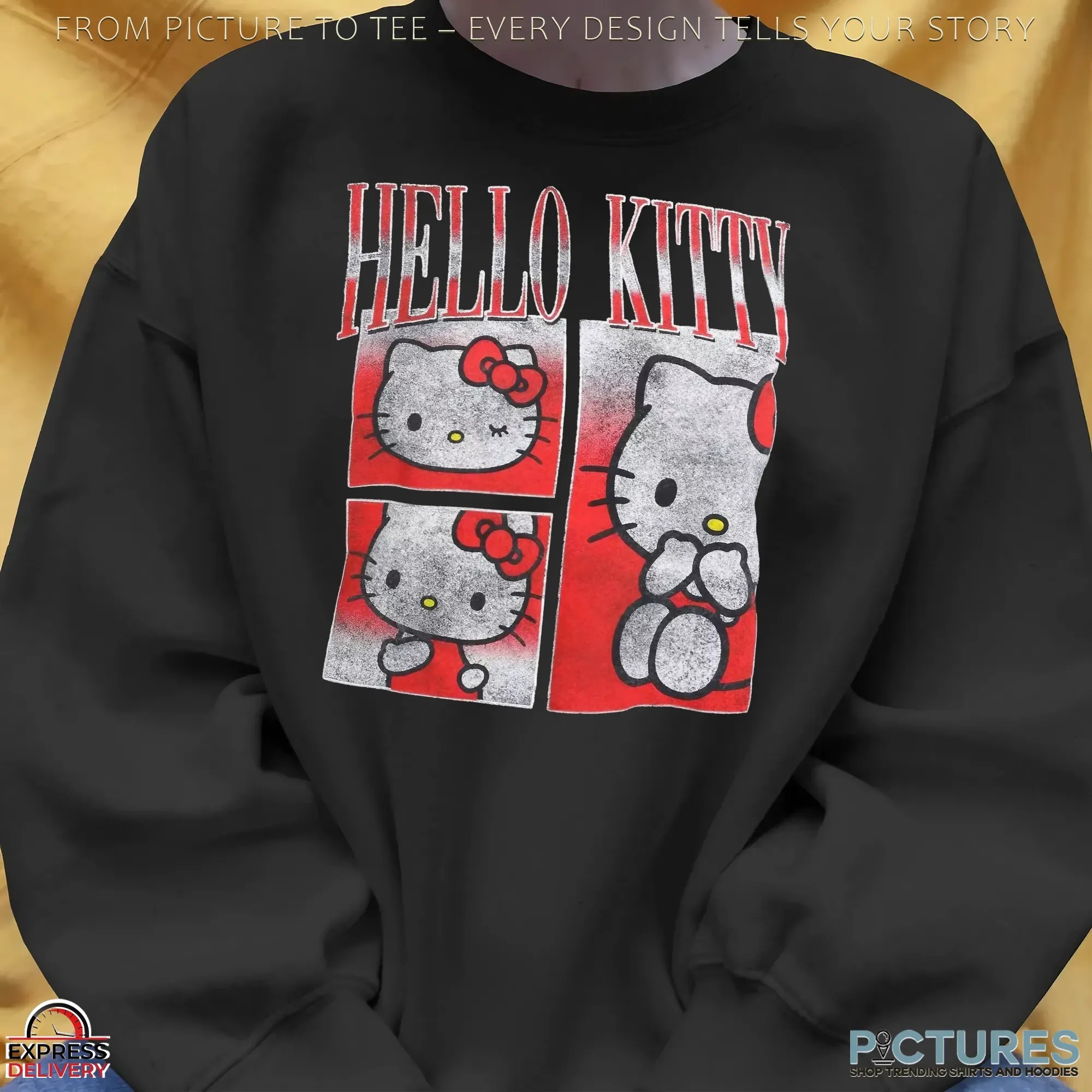 Hello Kitty Collage Vintage Bootleg T Shirt