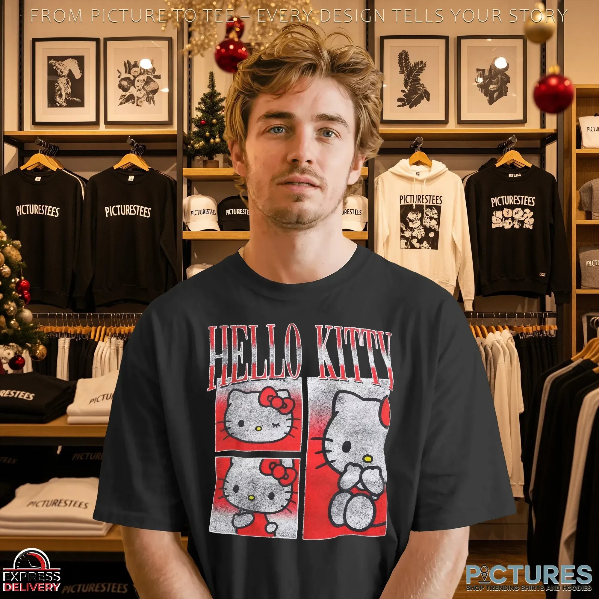 Hello Kitty Collage Vintage Bootleg T Shirt